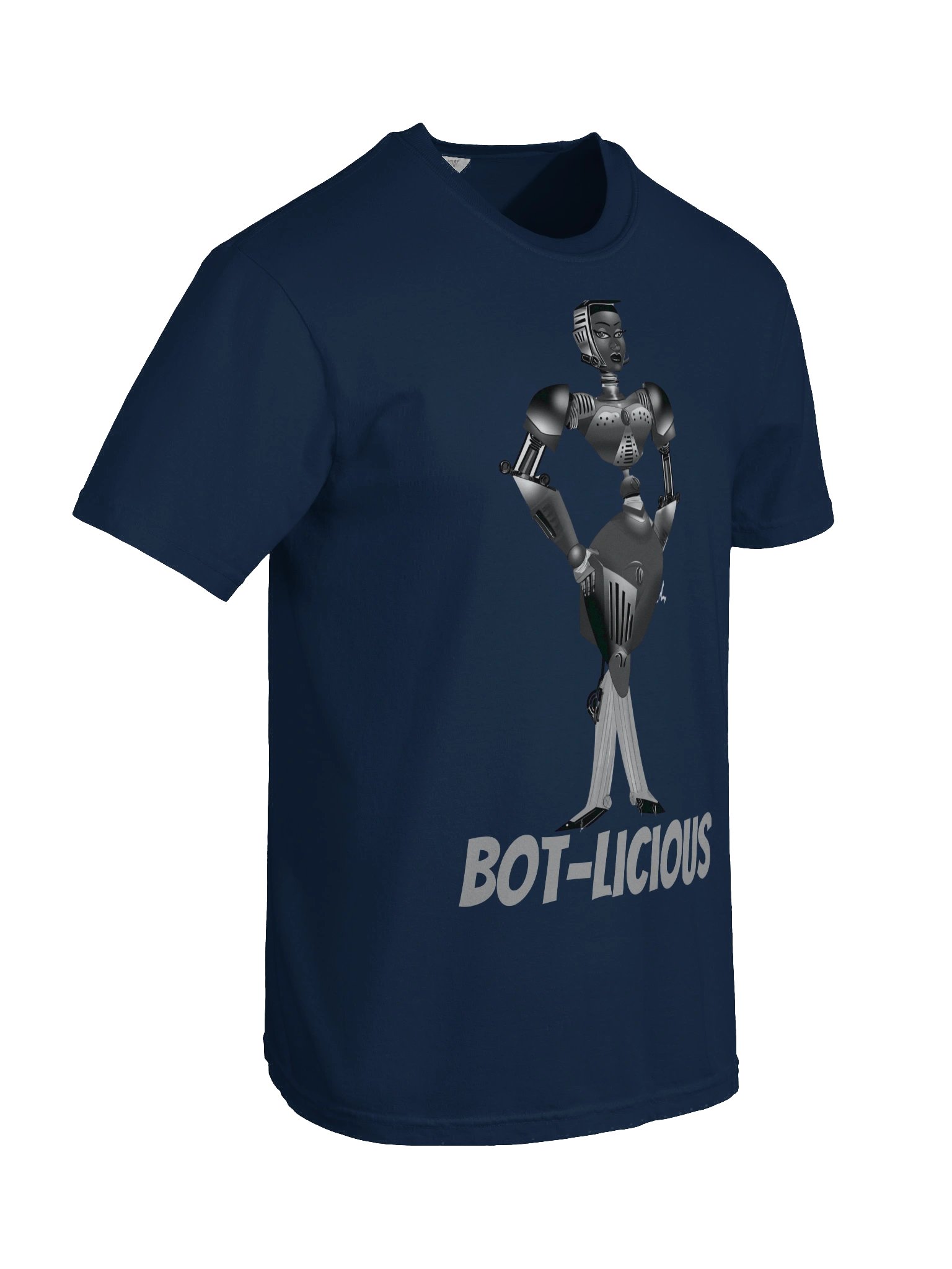 Bot-Licious – Retro Robot Diva T-Shirt by Pulpadelic product image (8)