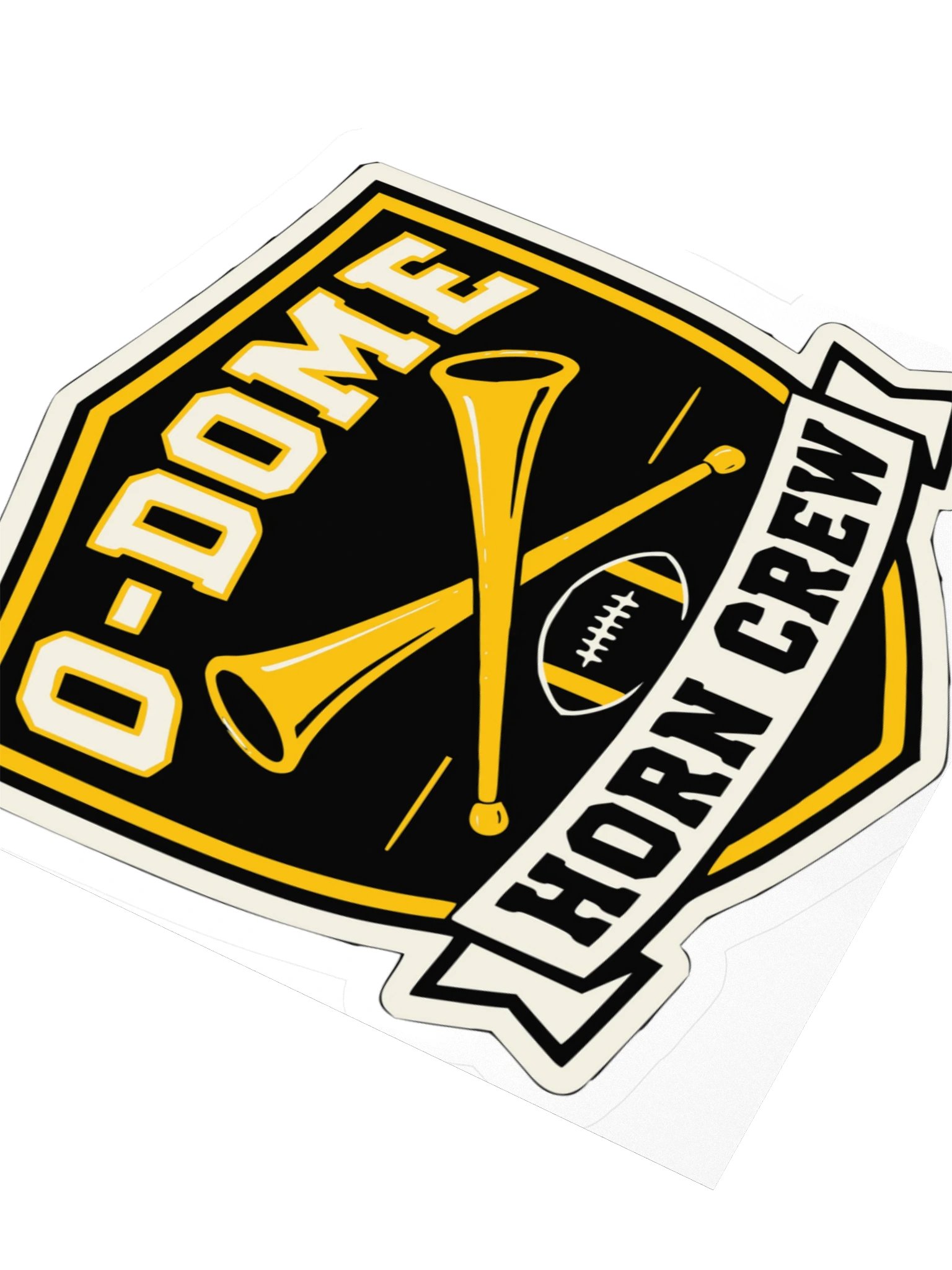 O-Dome Horn Crew Ribbon Crest — Kiss-Cut Sticker product image (3)