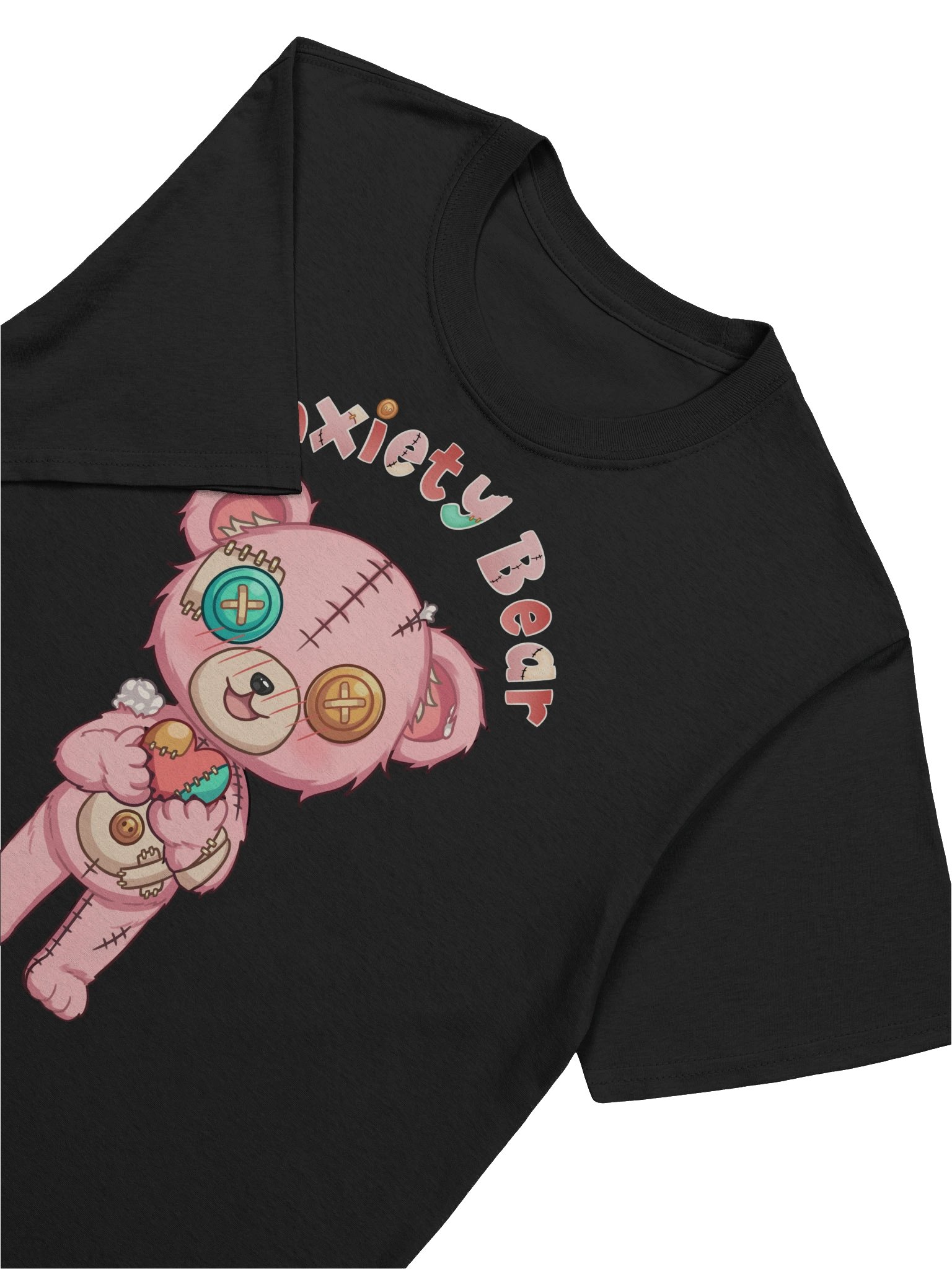 Anxiety Bear Heart Unisex T-shirt product image (7)