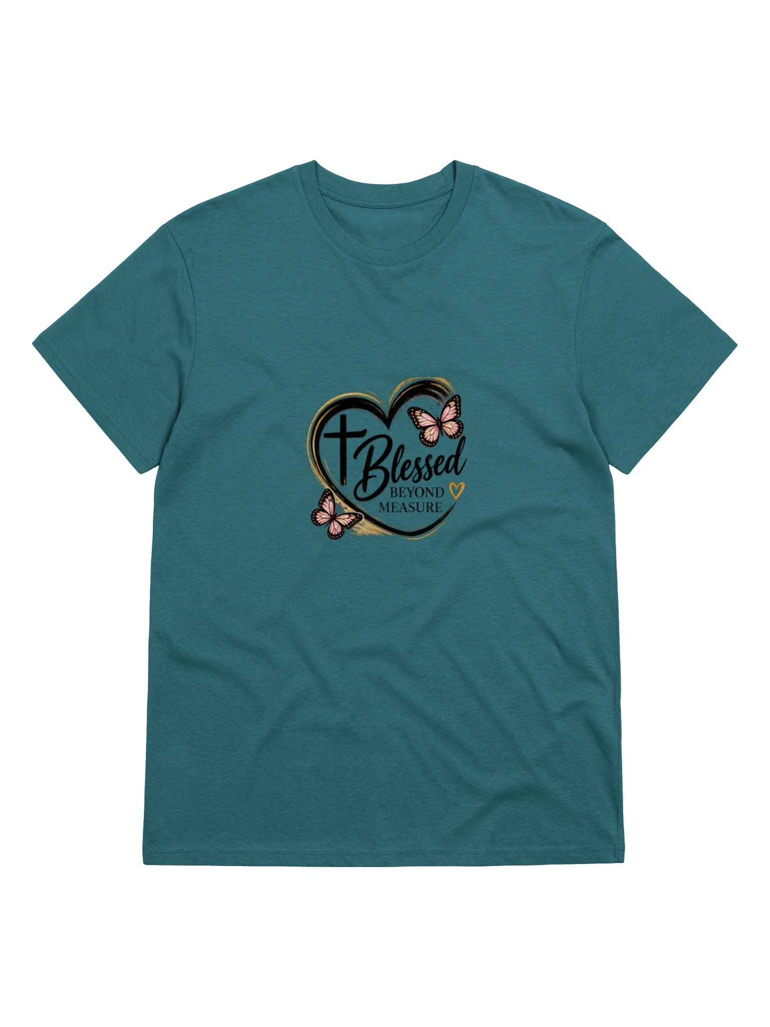 Blessed Beyond Measure Heart Christian Tee product image (61)