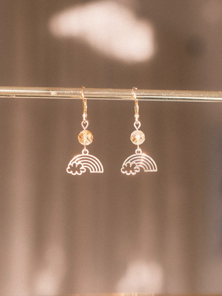 Rainbow cloud - Citrine earrings 🌈 product image (2)