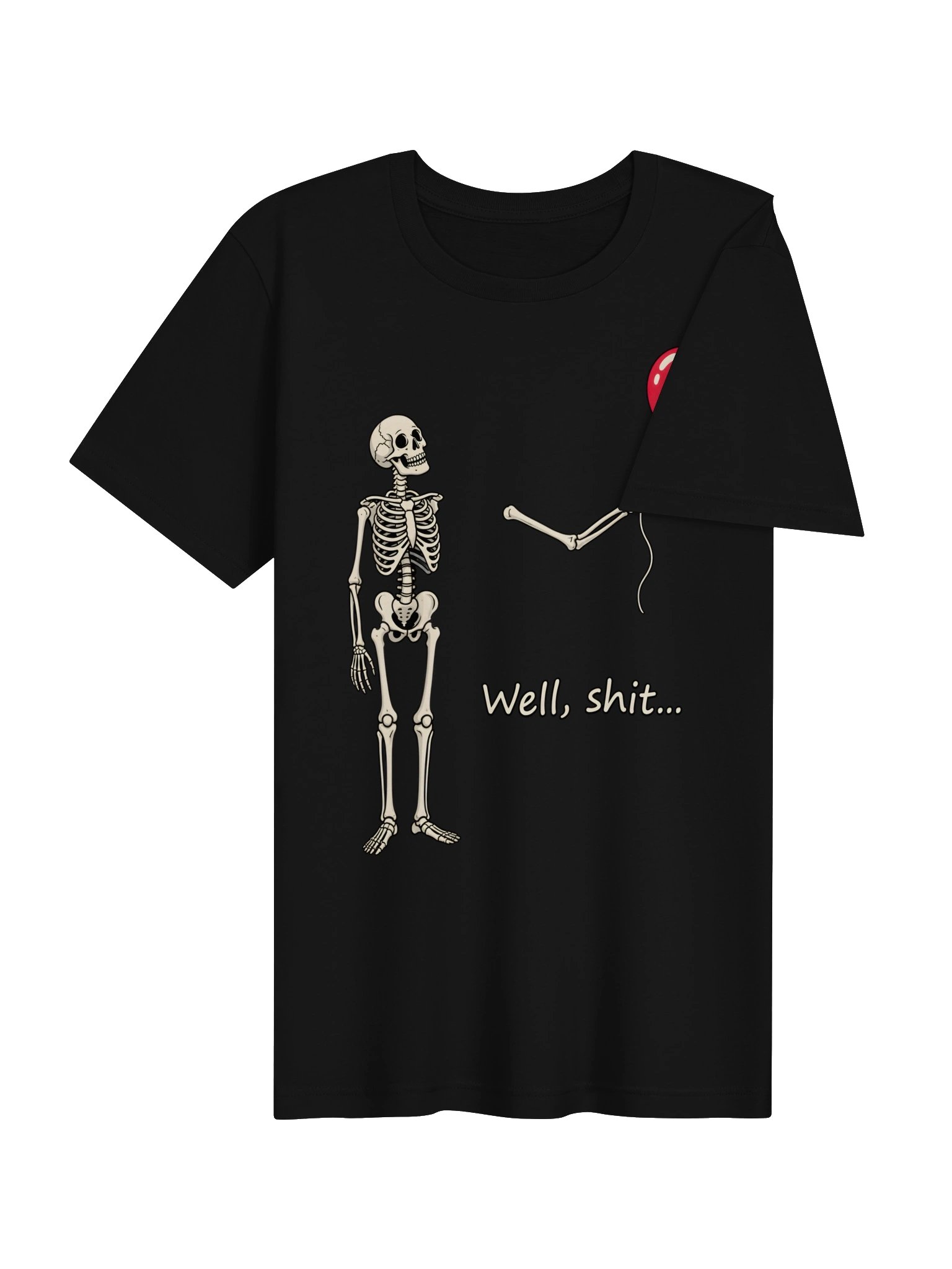 Well, Shit… Skeleton Balloon T-Shirt product image (33)