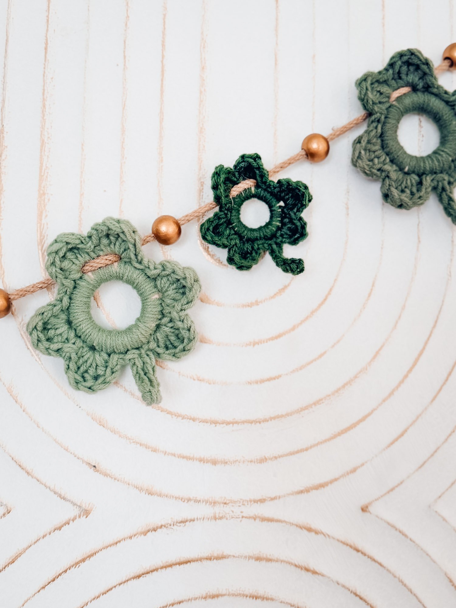Lucky Shamrock Crochet Garland product image (7)