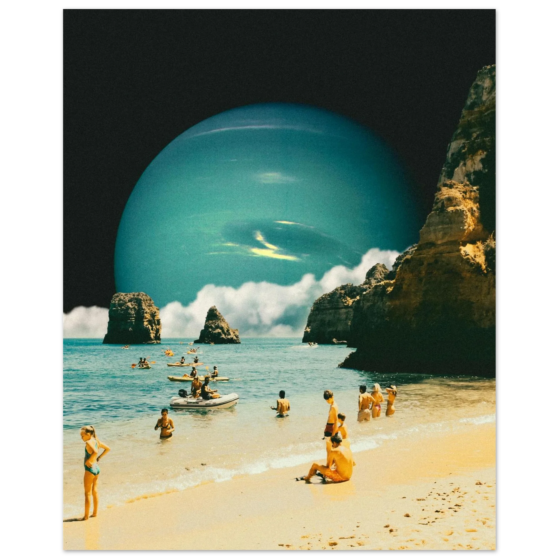 Space Beach Wall Art