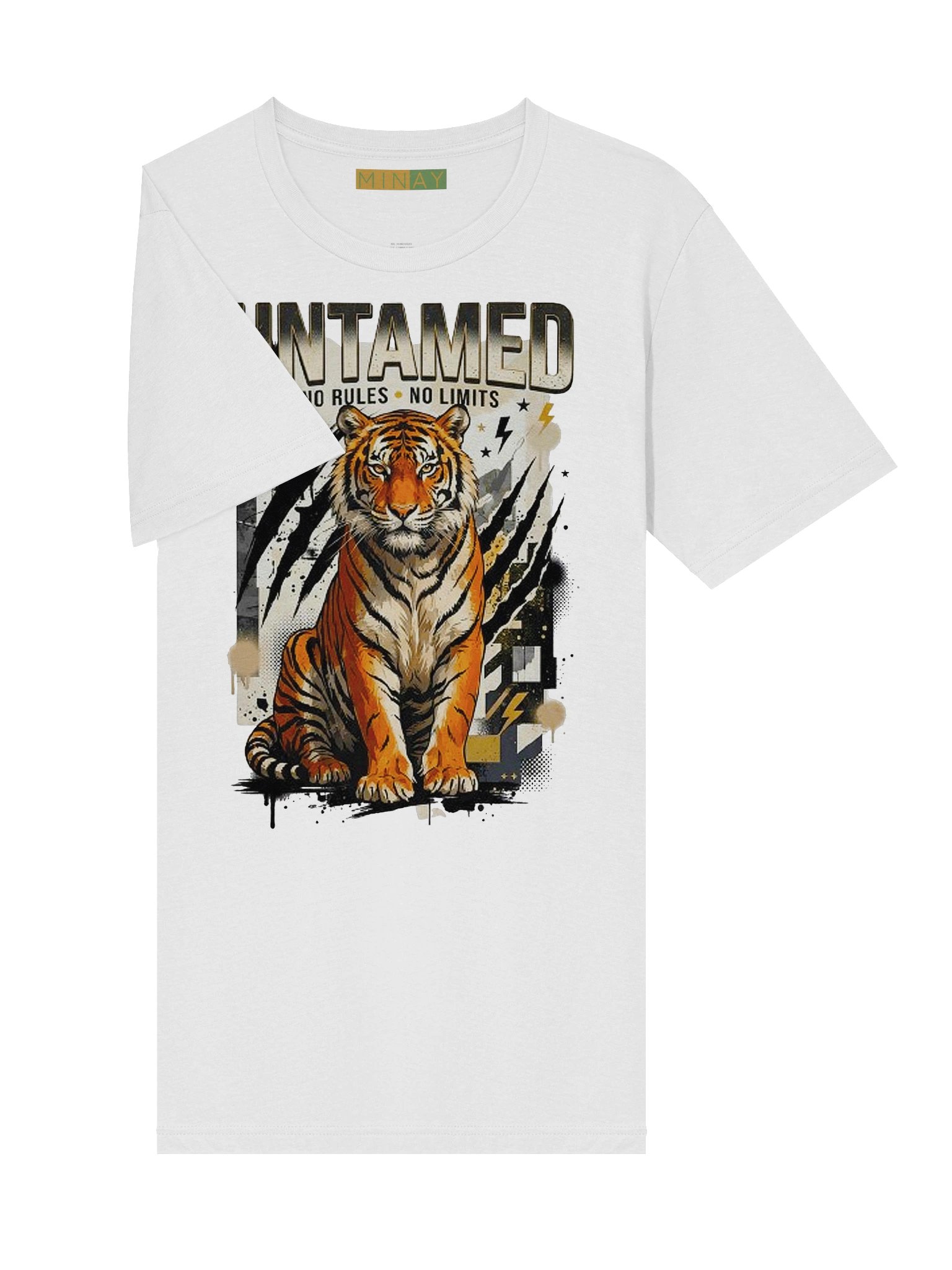 Untamed Tiger Grunge Graffiti Premium Triblend Graphic Tee product image (5)