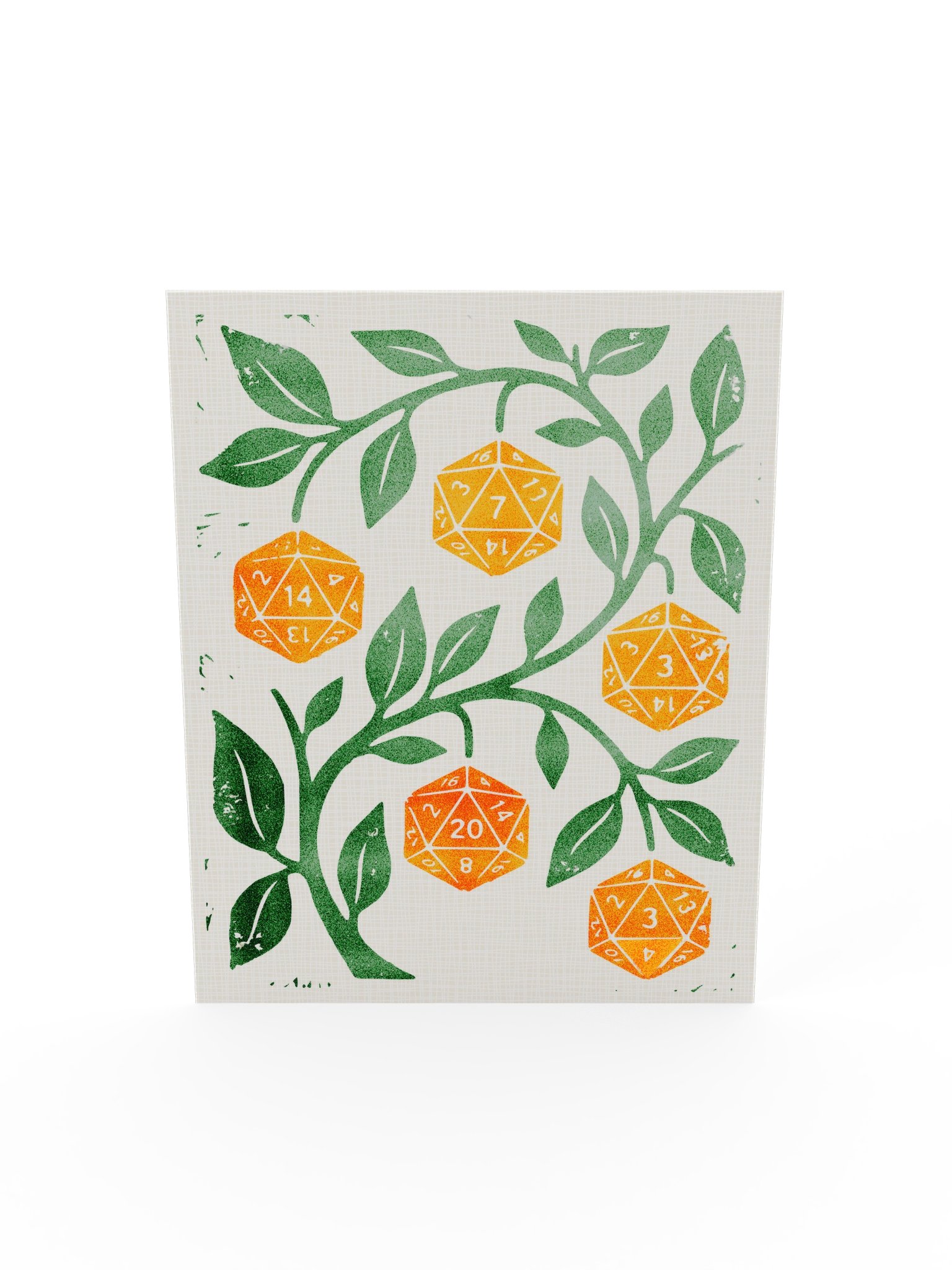 Oranges D20 Botanical Board Game Room Poster - UNFRAMED product image (10)