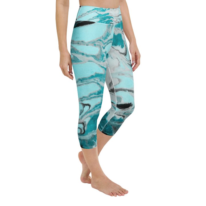 Fluid Turquoise Art Leggings product image (2)