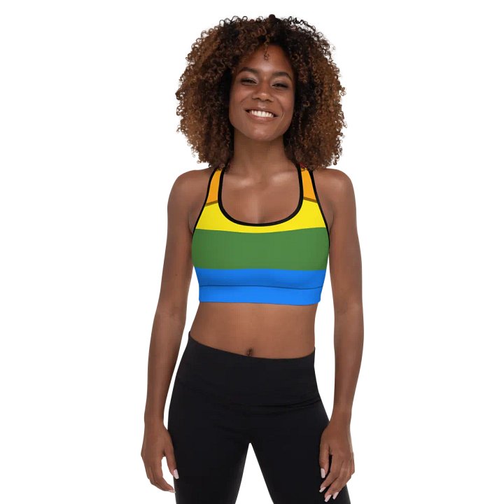 Rainbow Burst Padded Sports Bra product image (1)