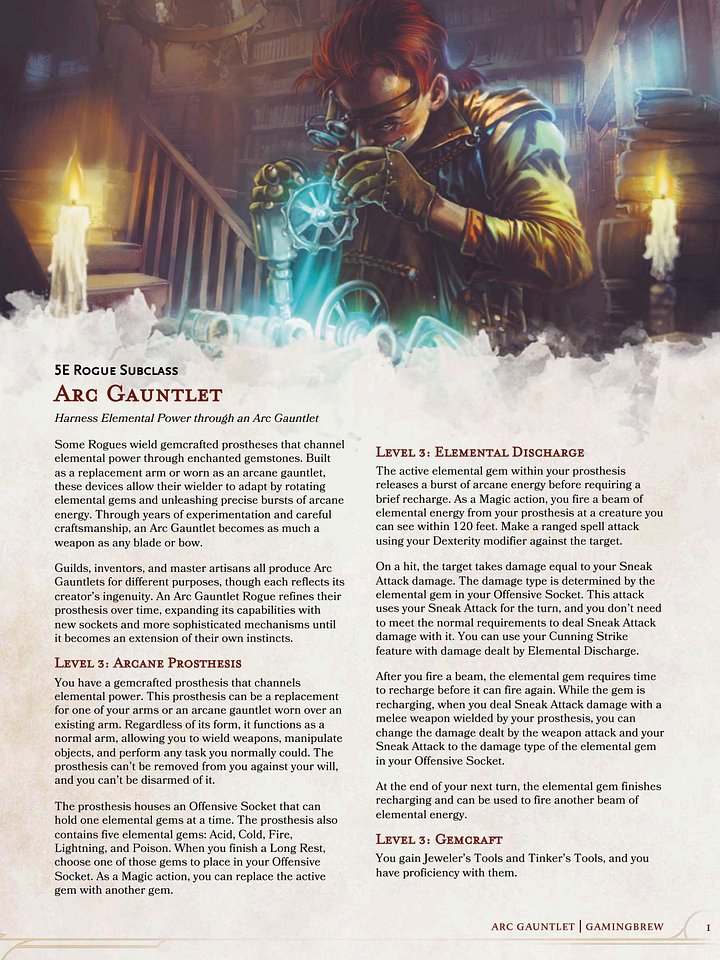 Arc Gauntlet | 5.5E Rogue Subclass product image (2)