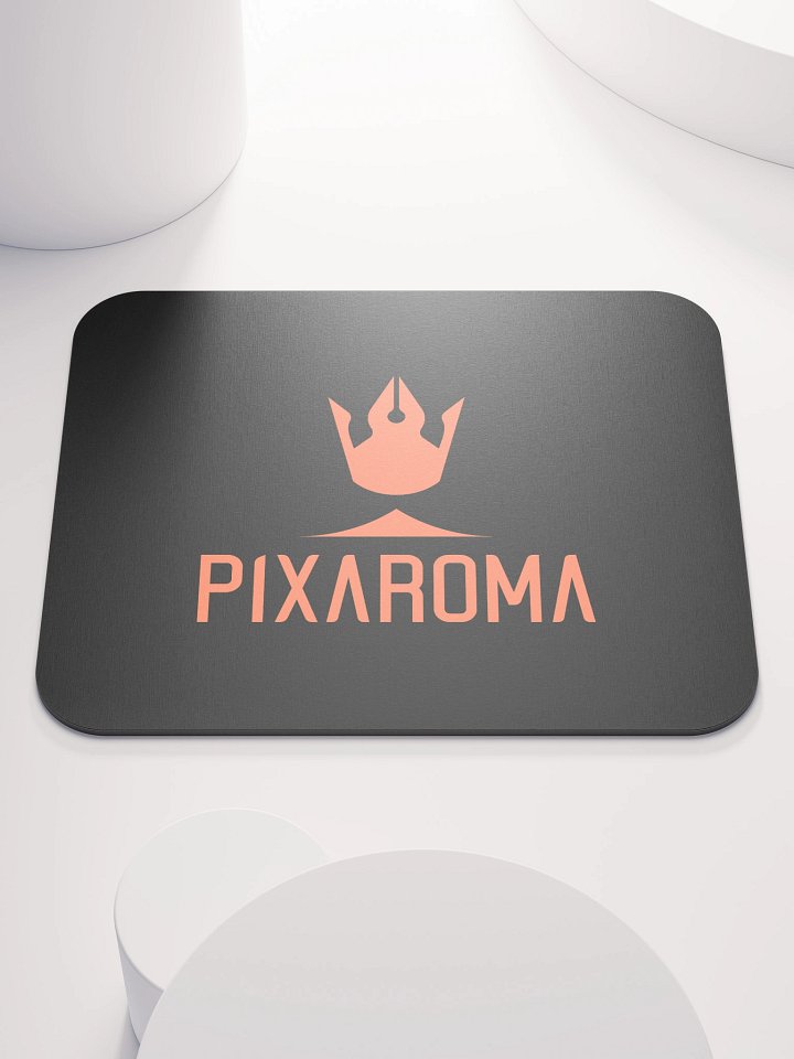 Pixaroma Orange Logo Mouse Pad (Black Edition) product image (1)