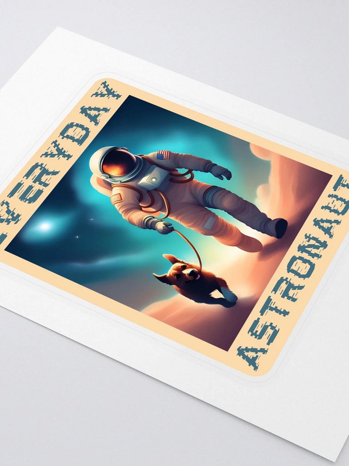 Everyday Astronaut Walking the Dog Sticker product image (2)