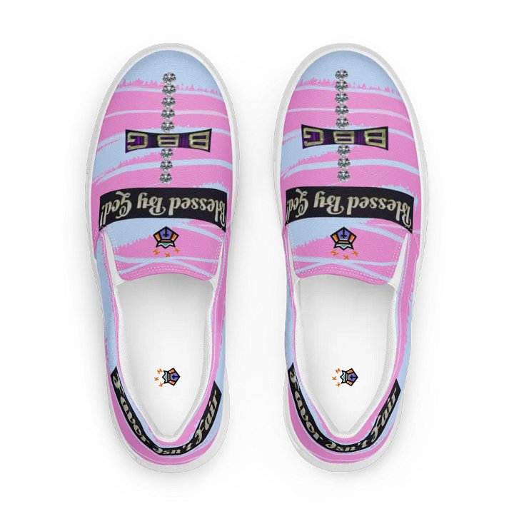 BBG Pink and Light Blue Women's Slip On product image (2)