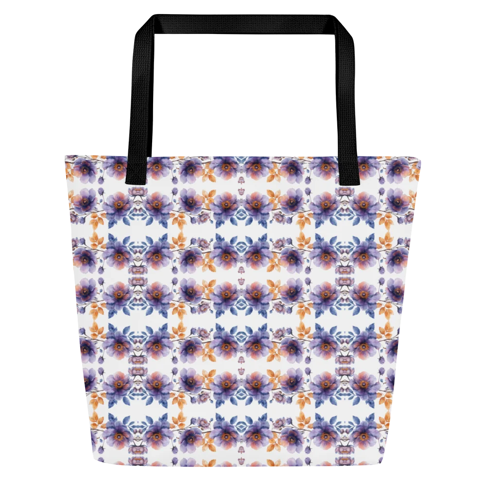 Bag Florales Aquarell-Muster Lila & Goldbraun product image (5)