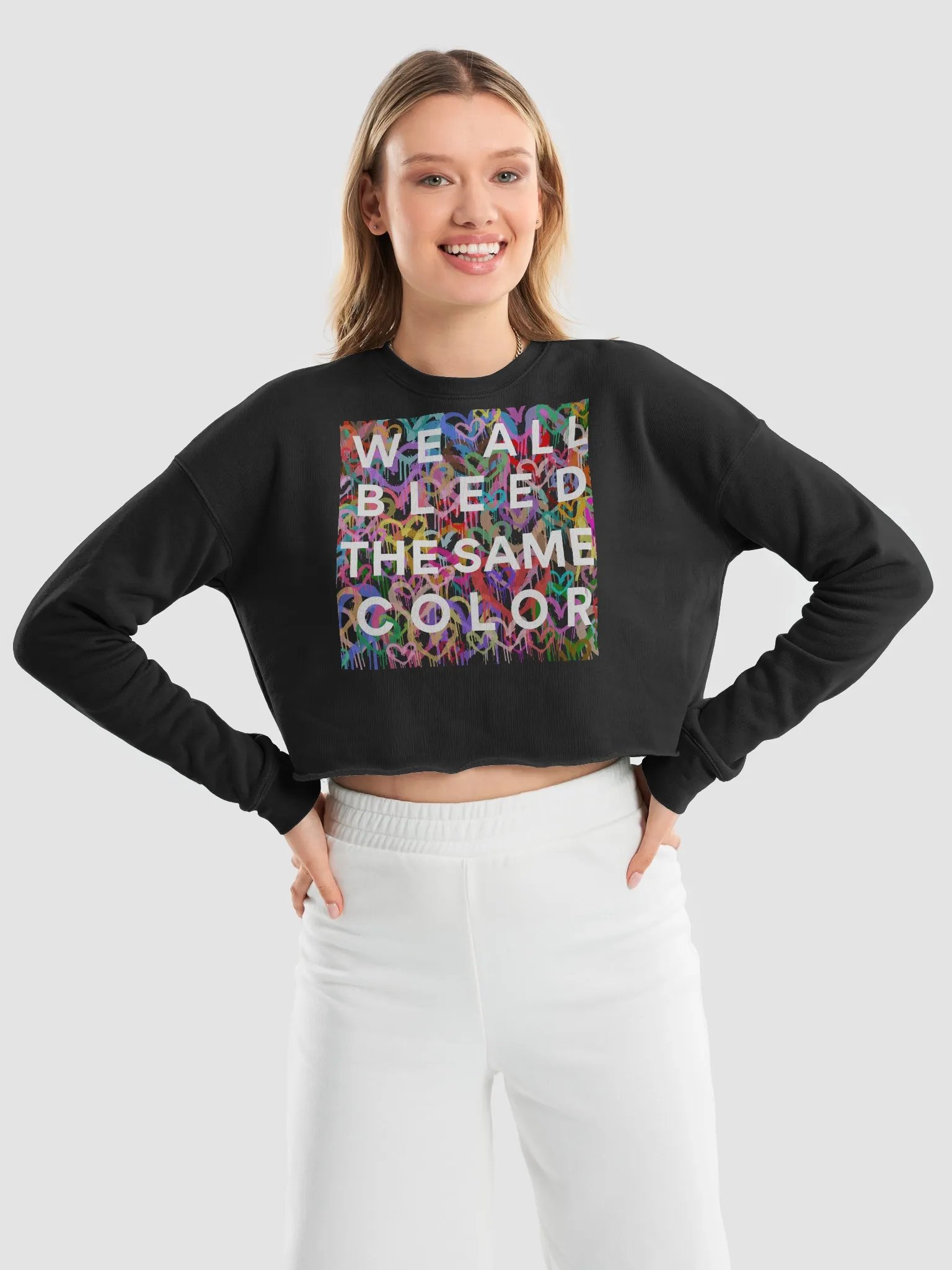 Bleeding Hearts Cropped Sweatshirt. product image (9)