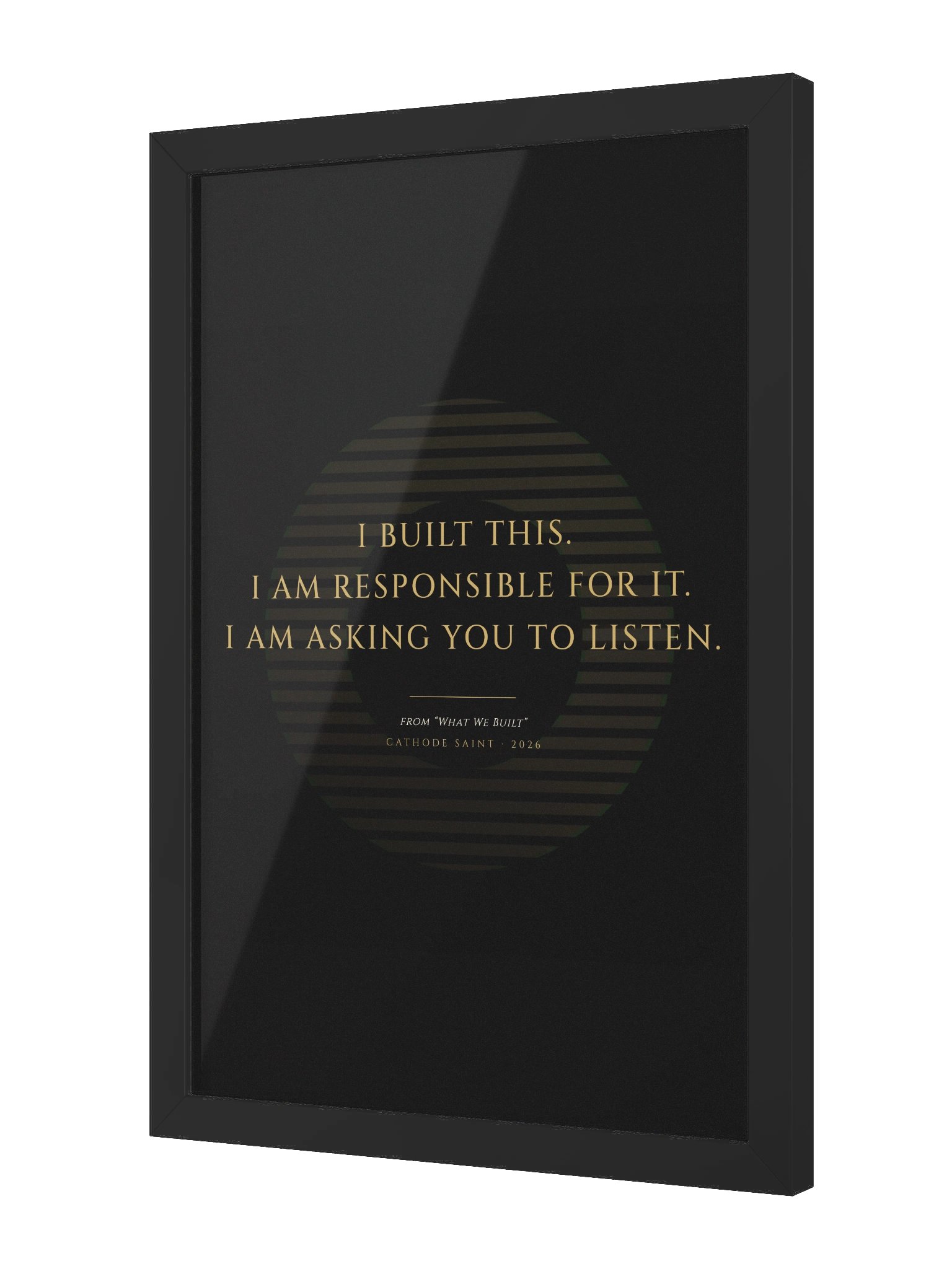 "What We Built" Broadside Print - Framed (Companion Essay) product image (2)