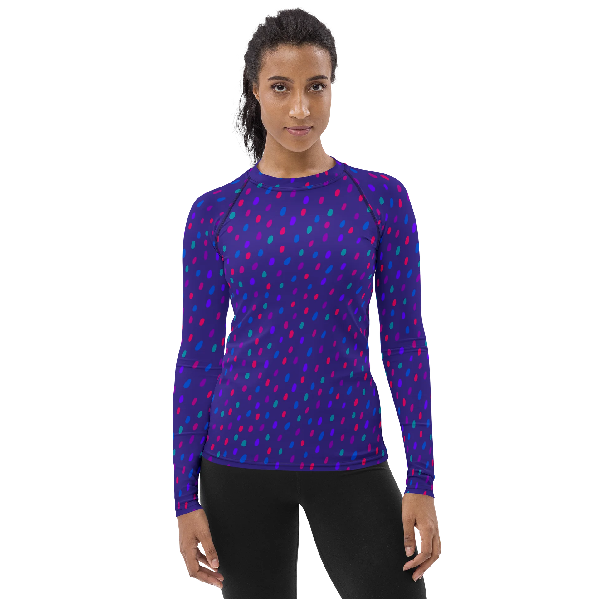 Vibrant Dots Womens Rash Guard Athletic Sportswear product image (1)