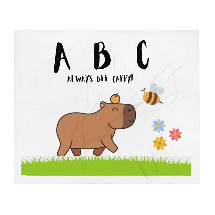 ABC capybara cute blanket product image (1)