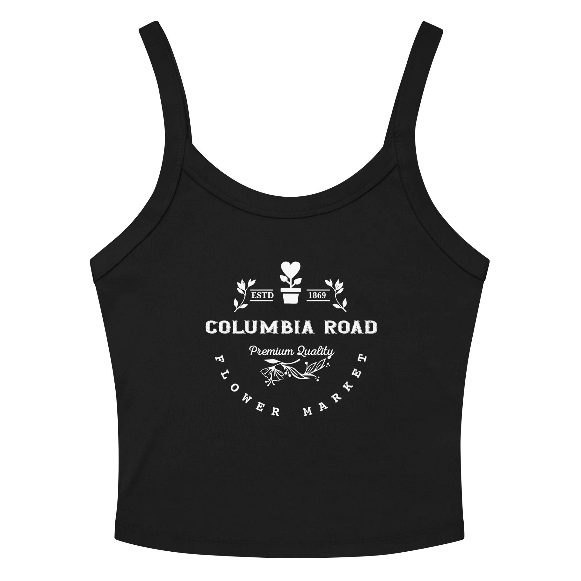 Columbia Road Market Women's Ribbed Tank Top (Black) product image (2)