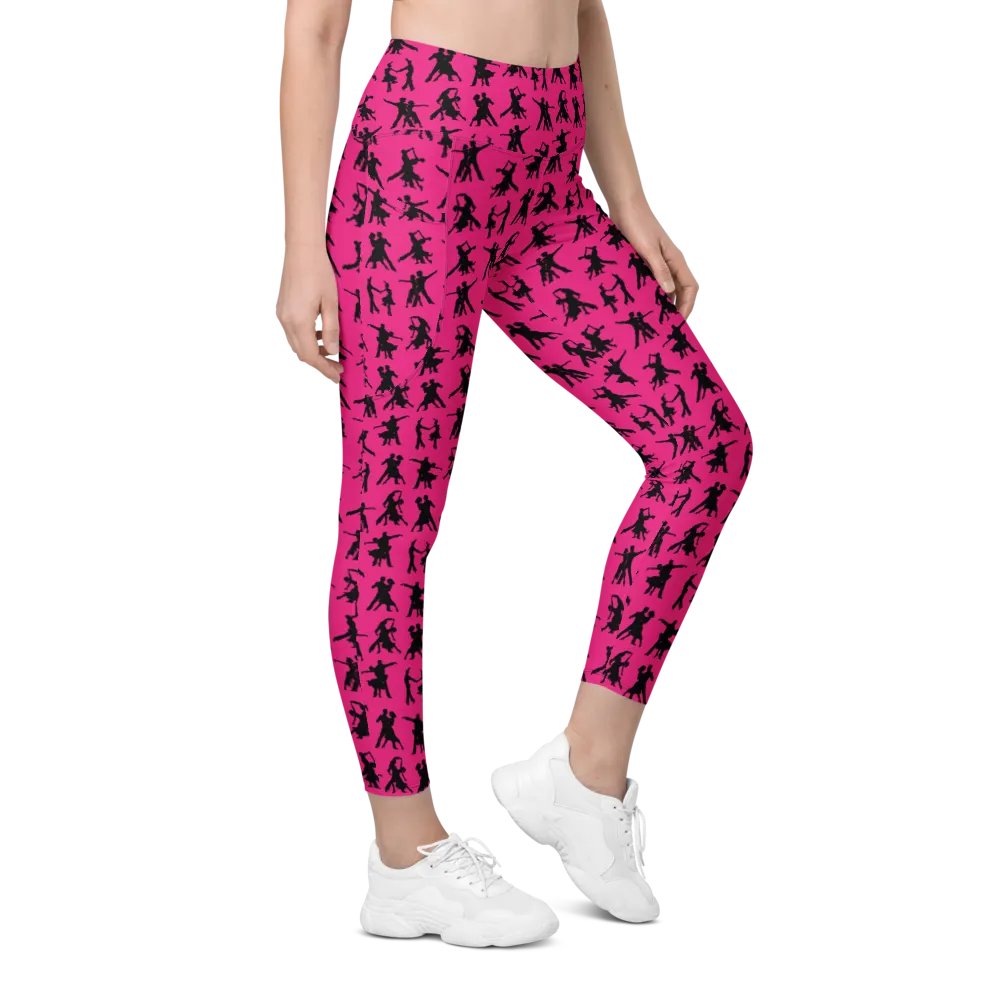 Pink and Black Ballroom Dance Leggings product image (12)