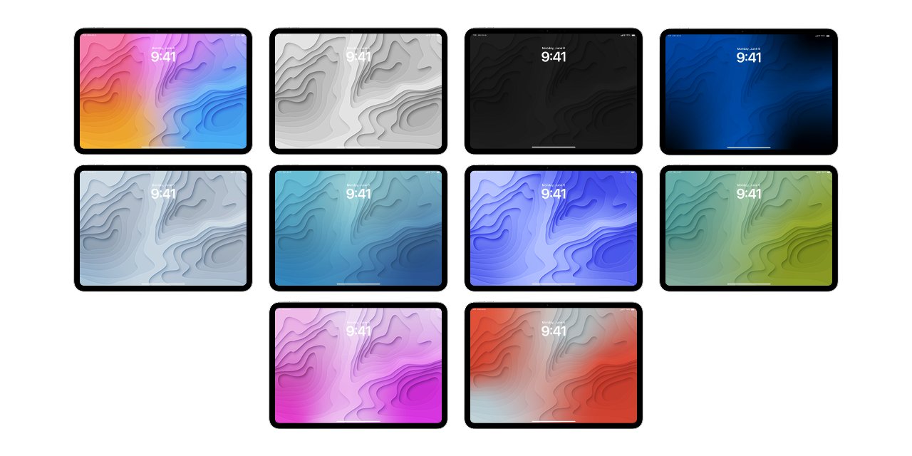 Gradient Topography Wallpaper Pack product image (4)