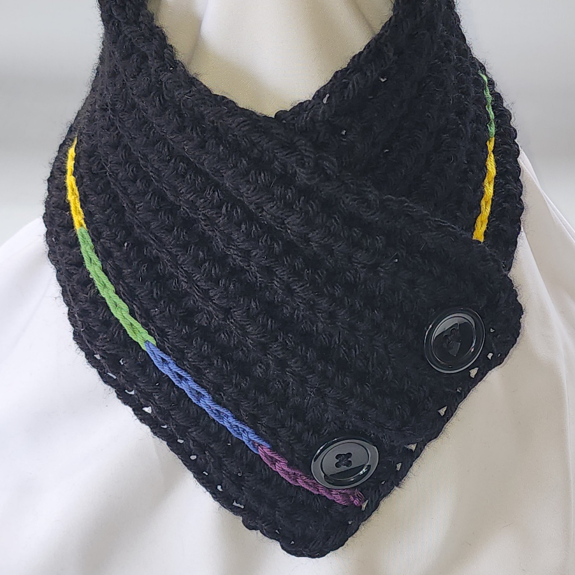 Crochet Cowl Scarf: Personalized Pride Colors, Acrylic Blend product image (2)