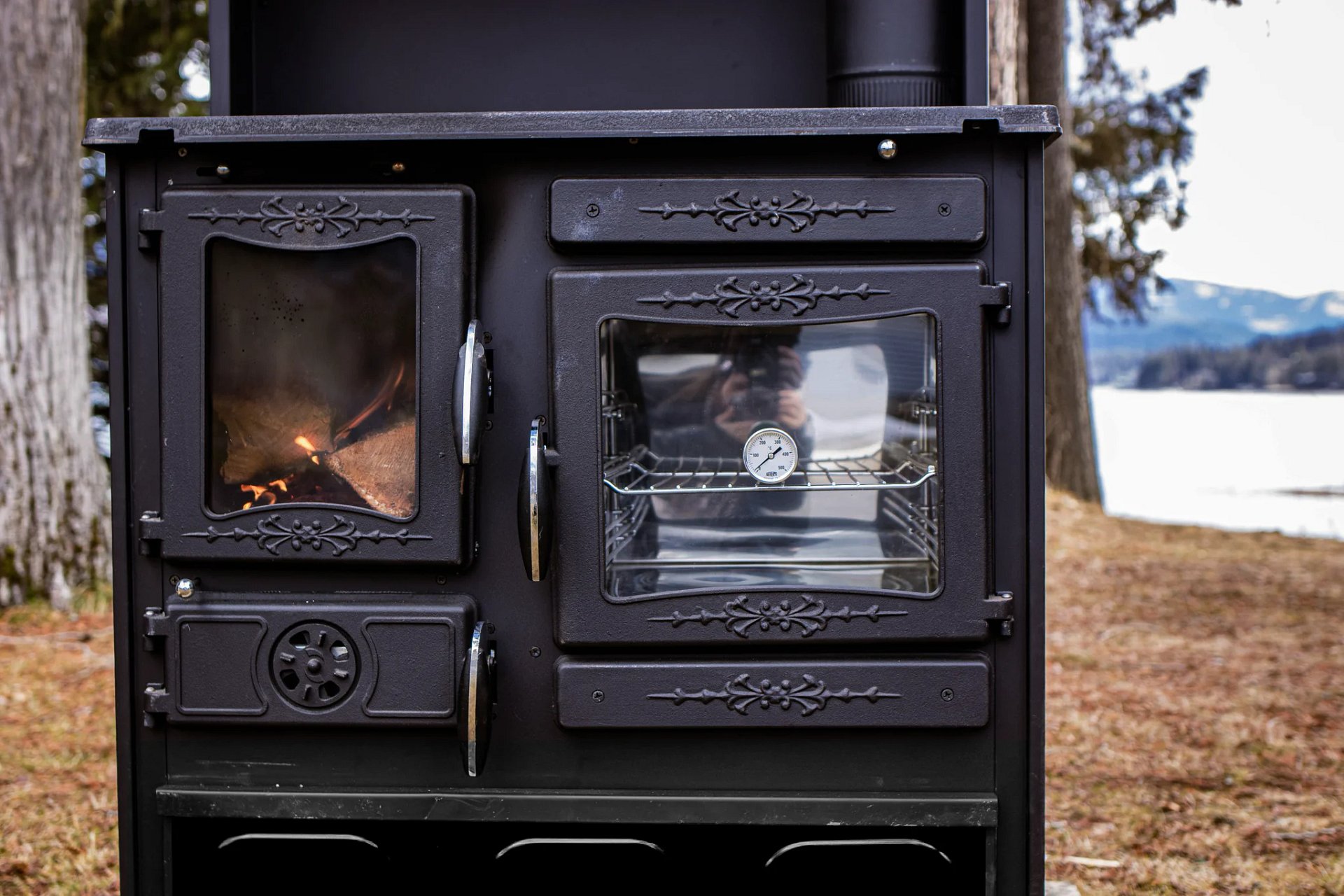 Guliver Black Wood Cook Stove Right Flue product image (1)