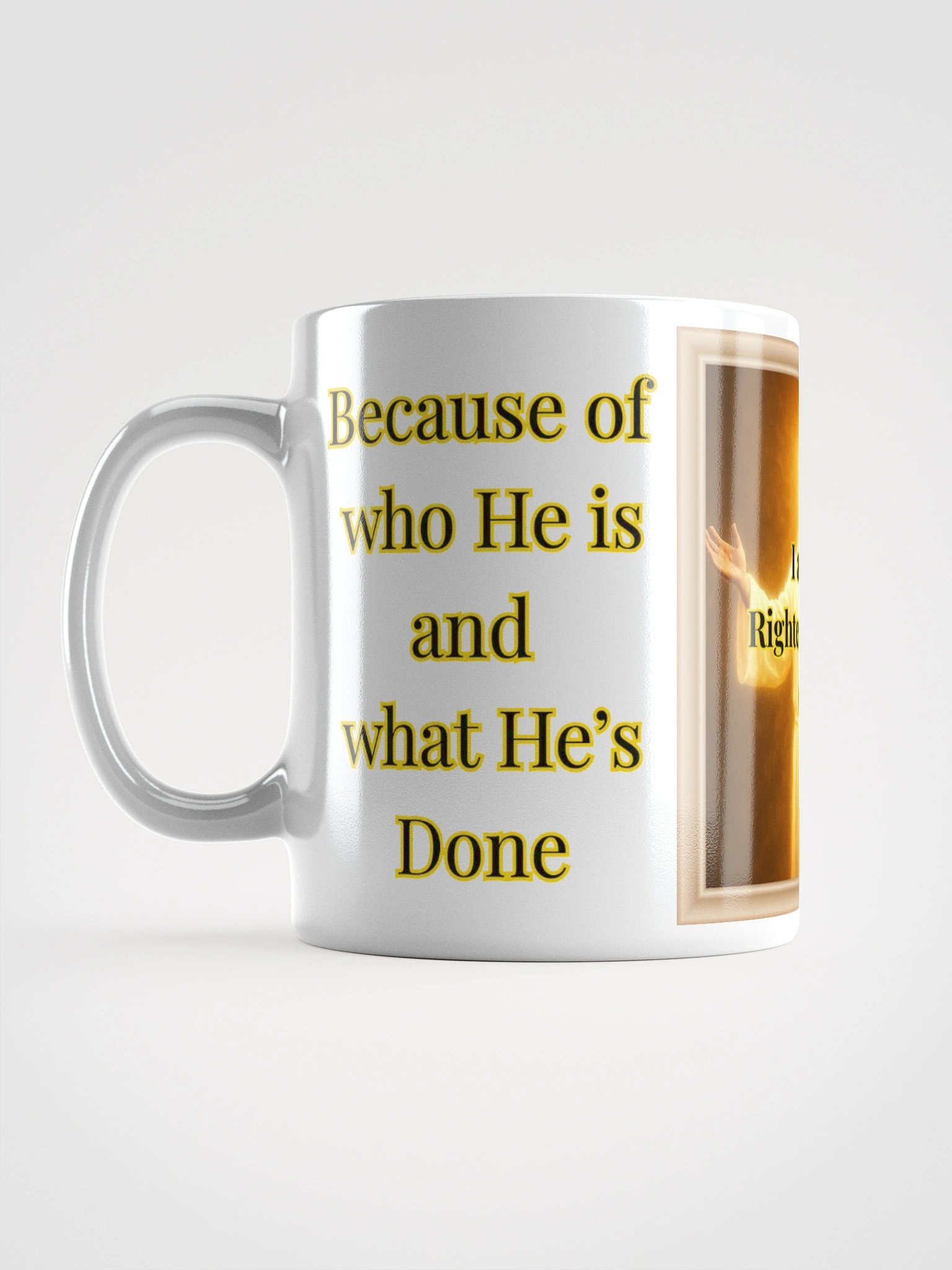 I am the Righteousness of God (Male) Glossy White Mug product image (6)