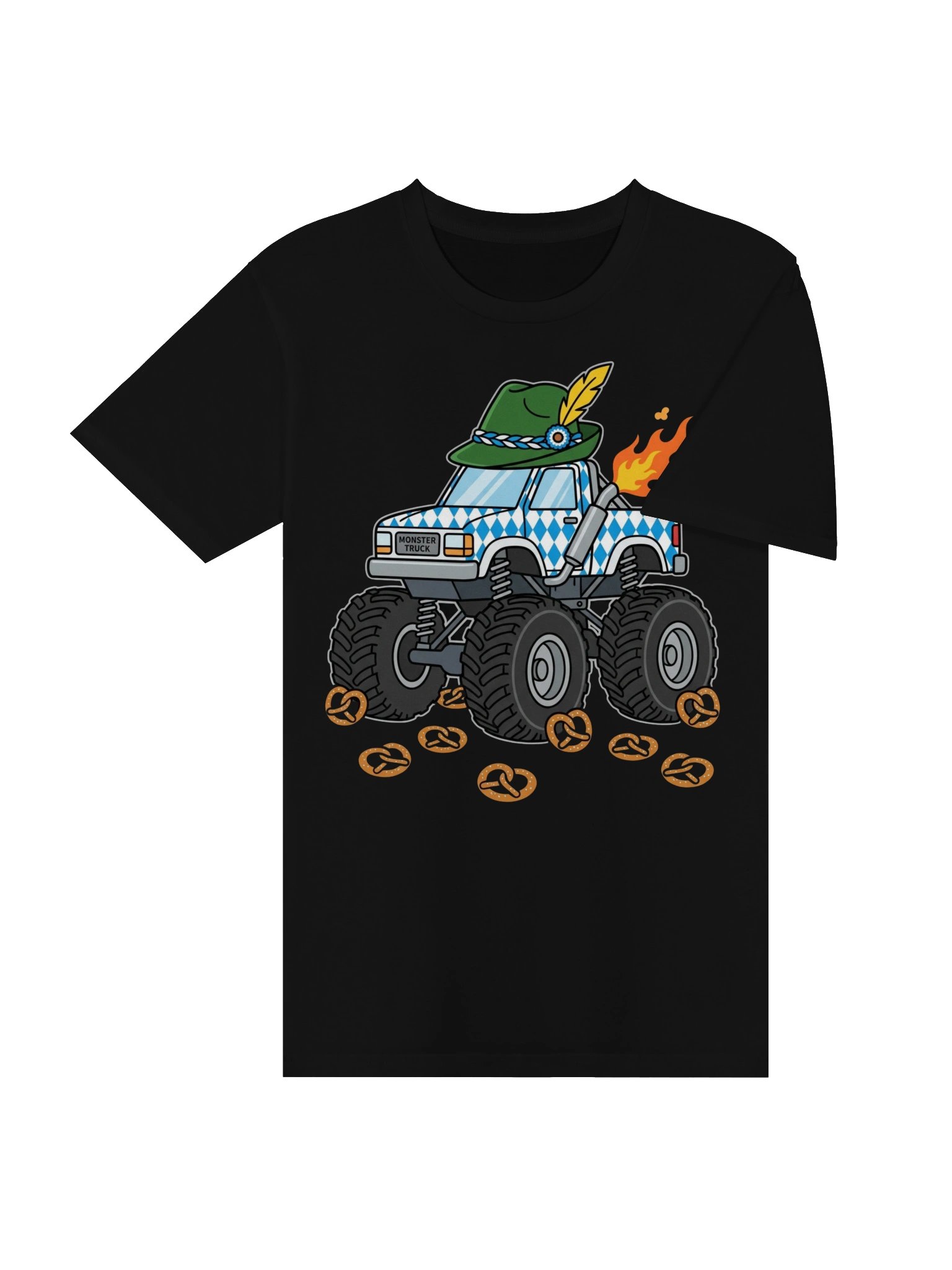 Oktoberfest Monster Truck Pretzels German Toddler Boys Kids T-Shirt product image (4)