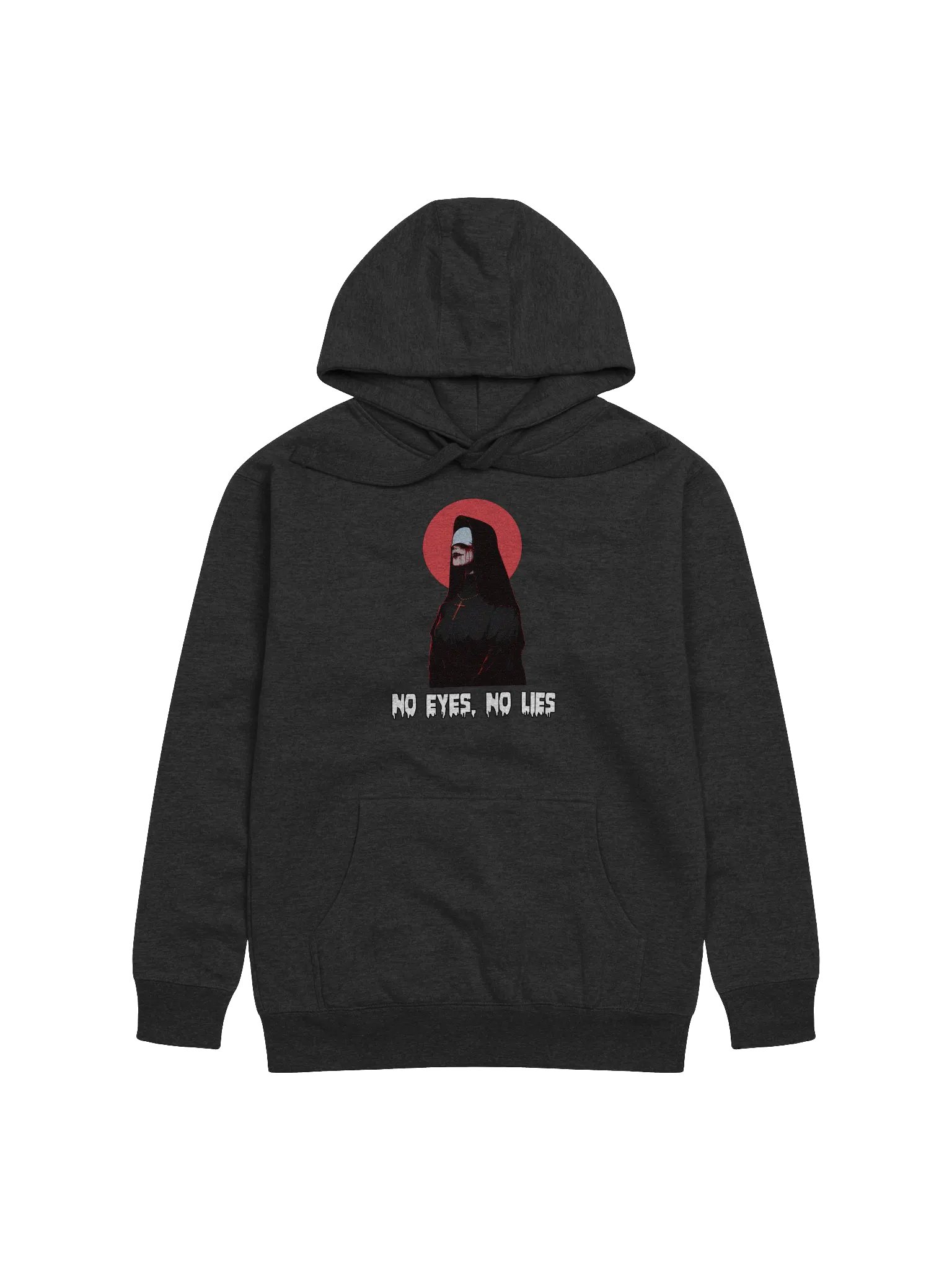 "No Eyes, No Lies" Front Gothic Printed Hoodie product image (1)