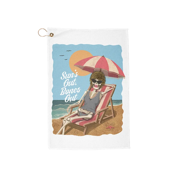 Sun's Out Bones Out Golf Towel / Tea towel product image (1)