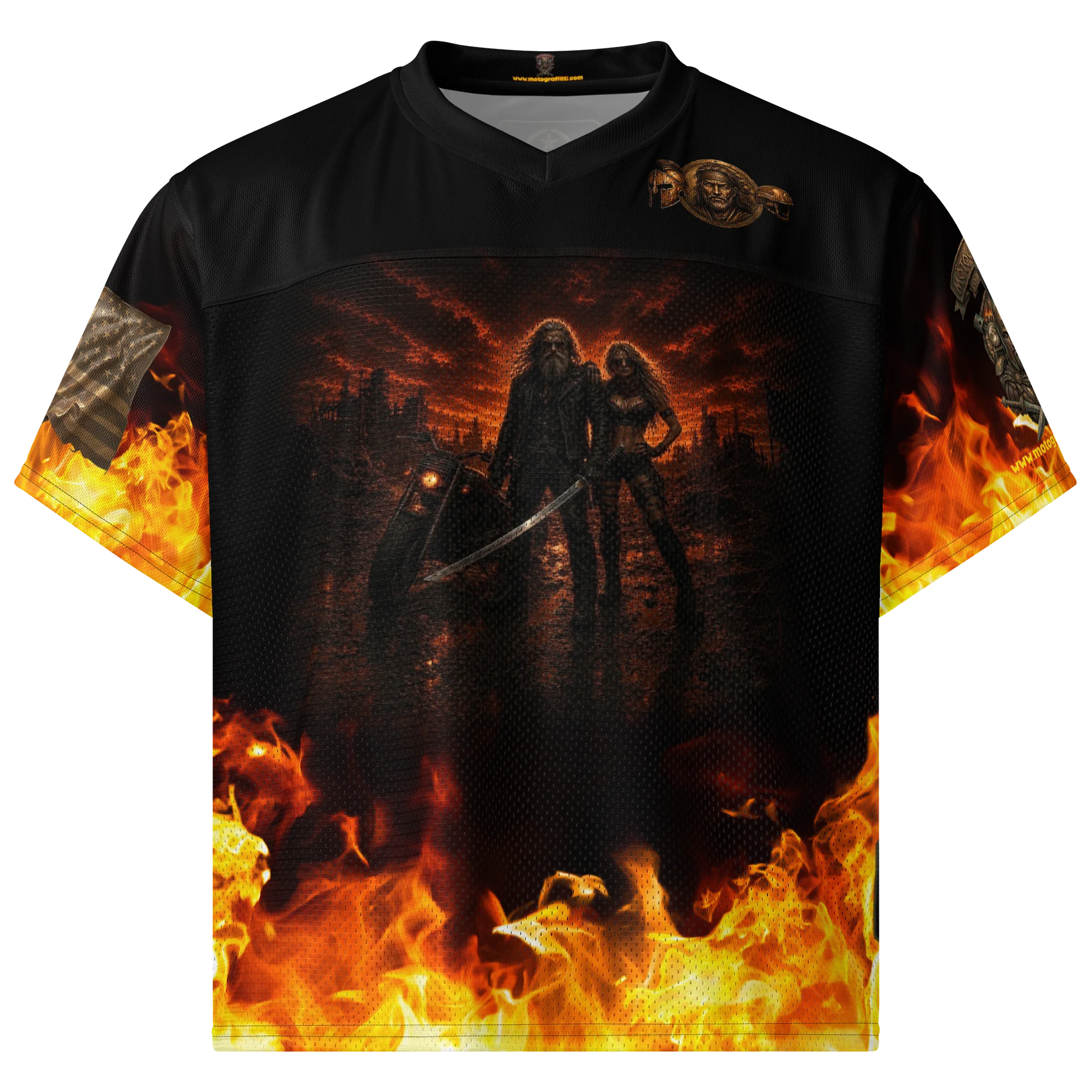 Legend of the MötoGraffitti Warrior Sage Football Jersey product image (1)