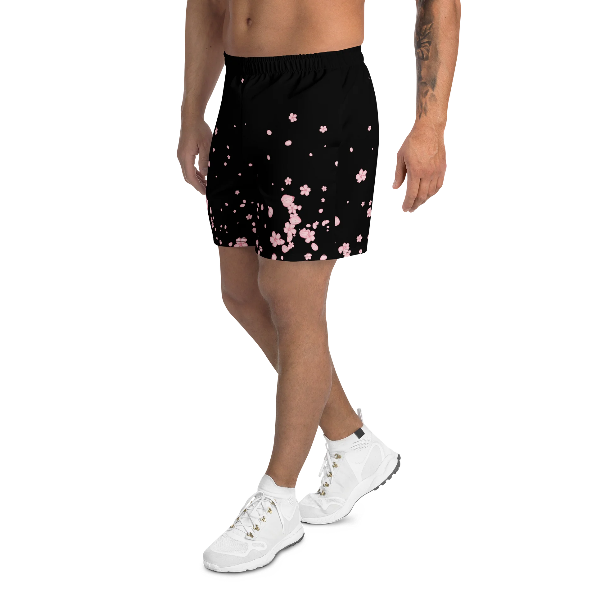 Mellow Blossom 2 - Long Athletic Shorts - Black product image (3)