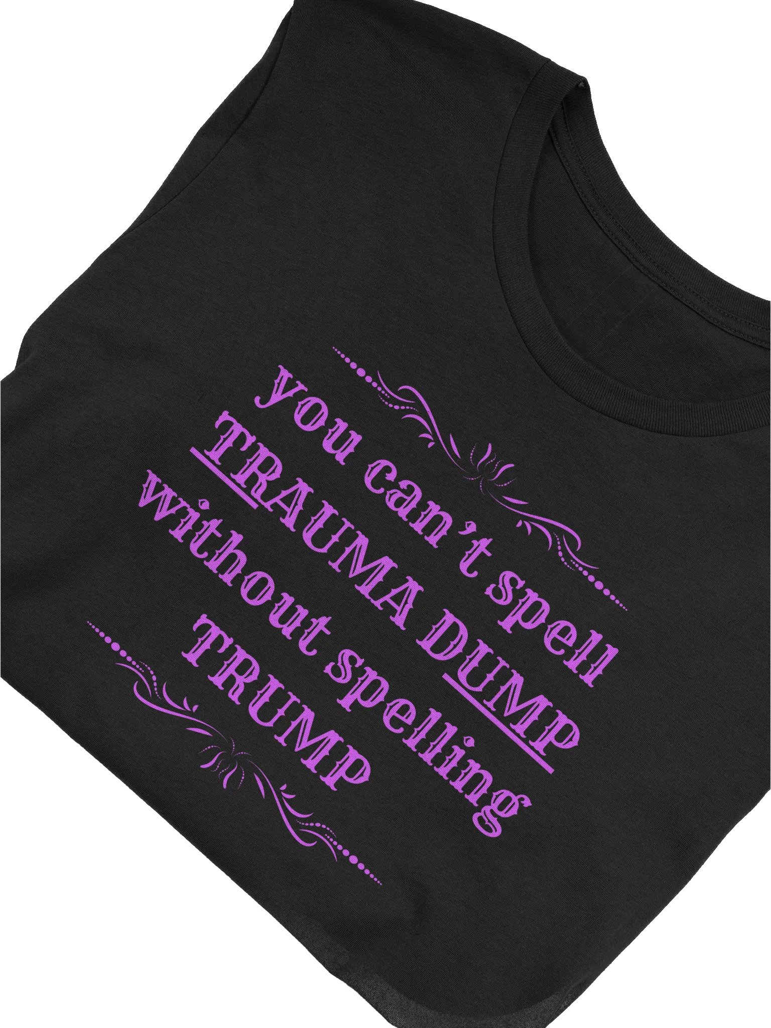 Trauma Dump Purple Lettering Supersoft Tee product image (5)