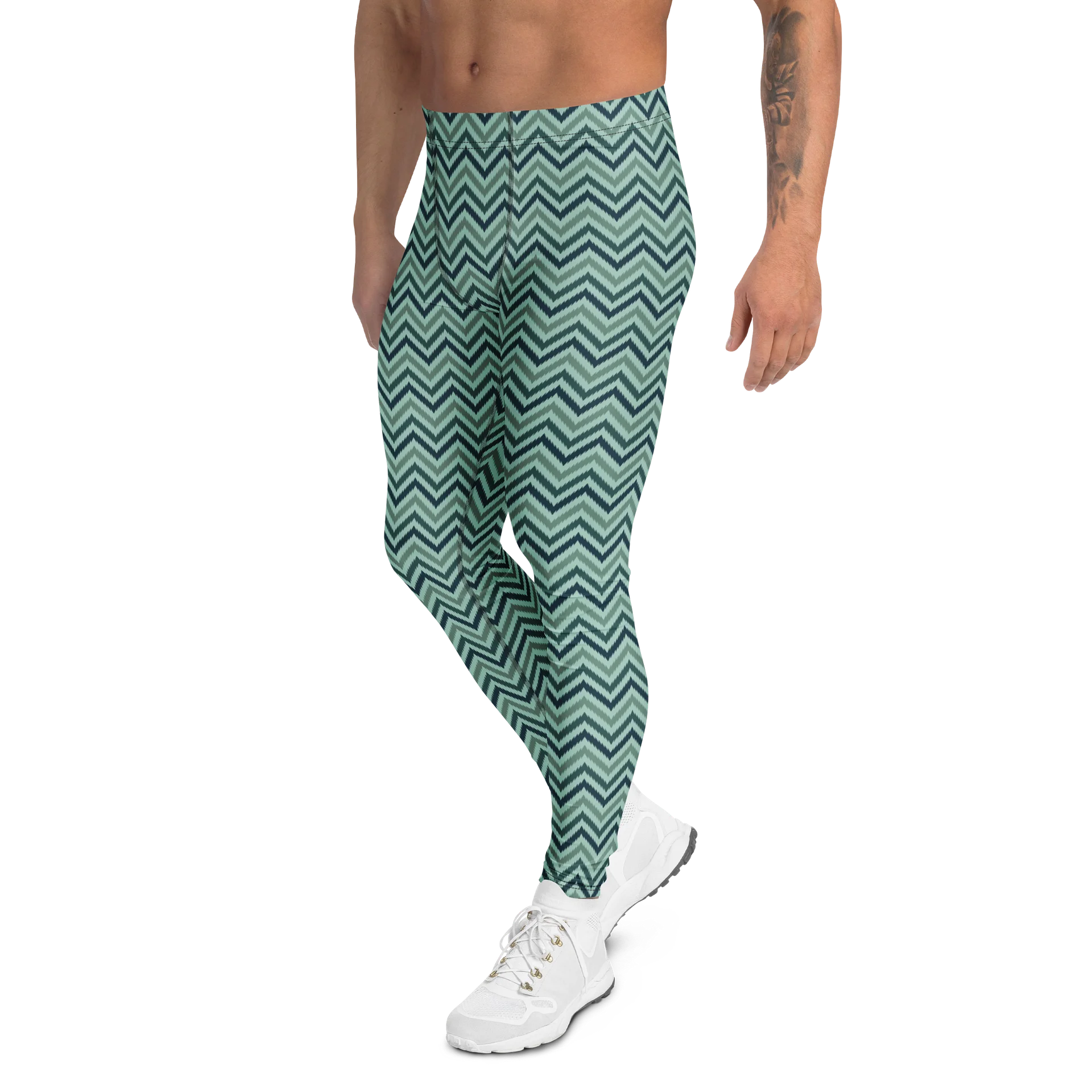 Comfortable Men’s Leggings Chevron Zig Zag Print product image (4)
