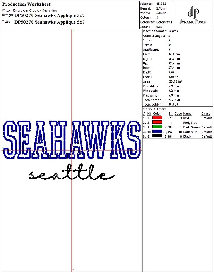 NFL SEAHAWKS APPLIQUE product image (2)