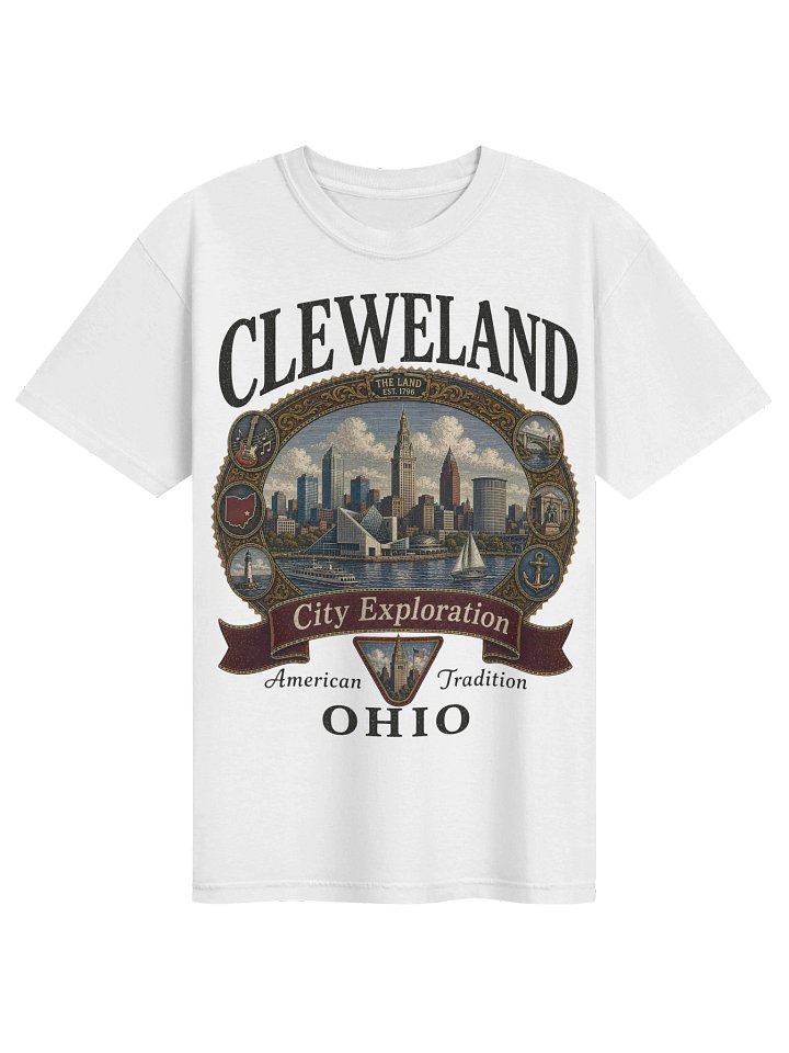 Vintage Cleveland Shirt, Ohio Graphic Tee, Comfort Colors 1717 Lake Erie Travel Souvenir T-Shirt product image (1)