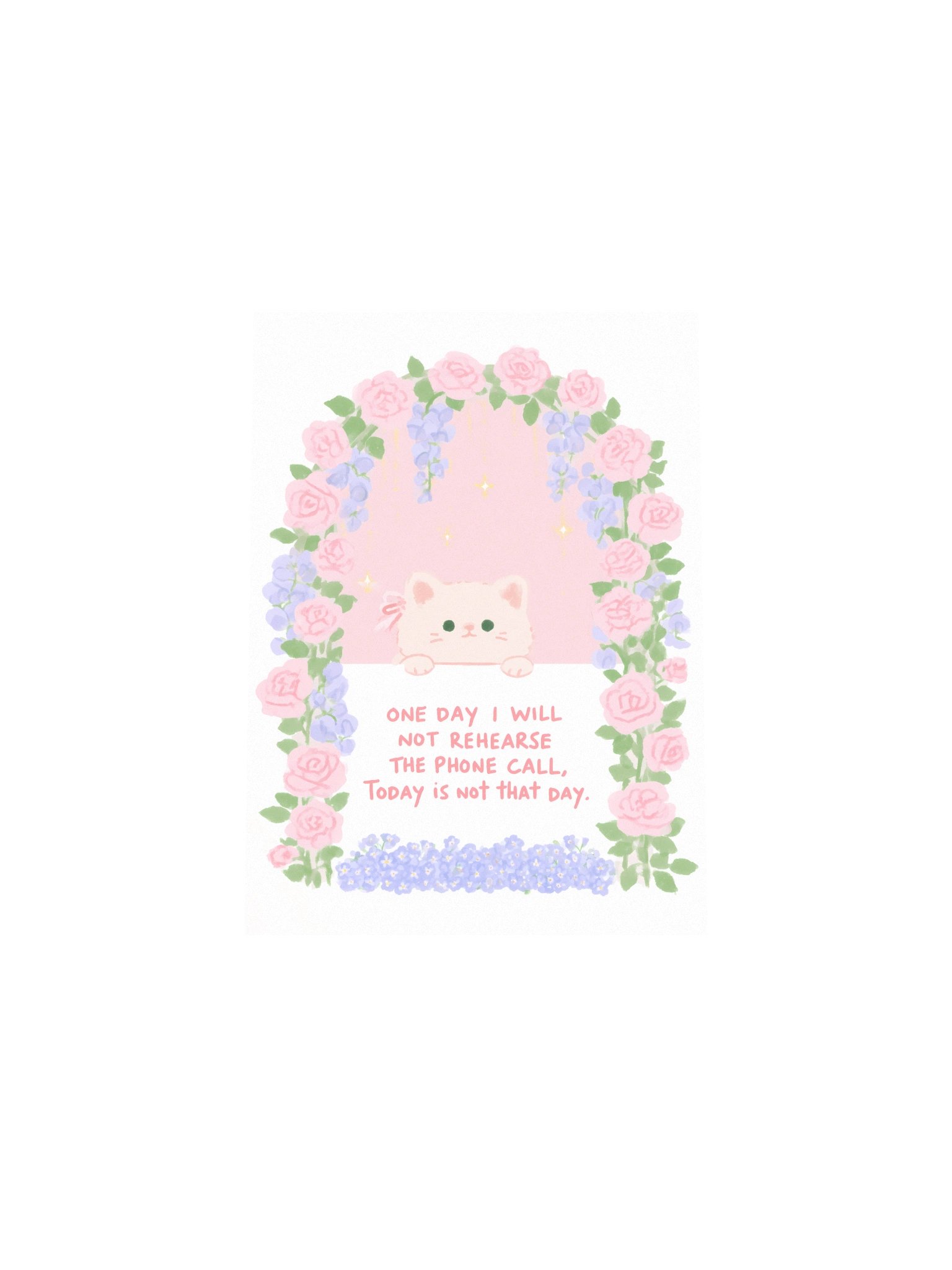Cute Cat Rehearse the Phone Call Poster product image (29)