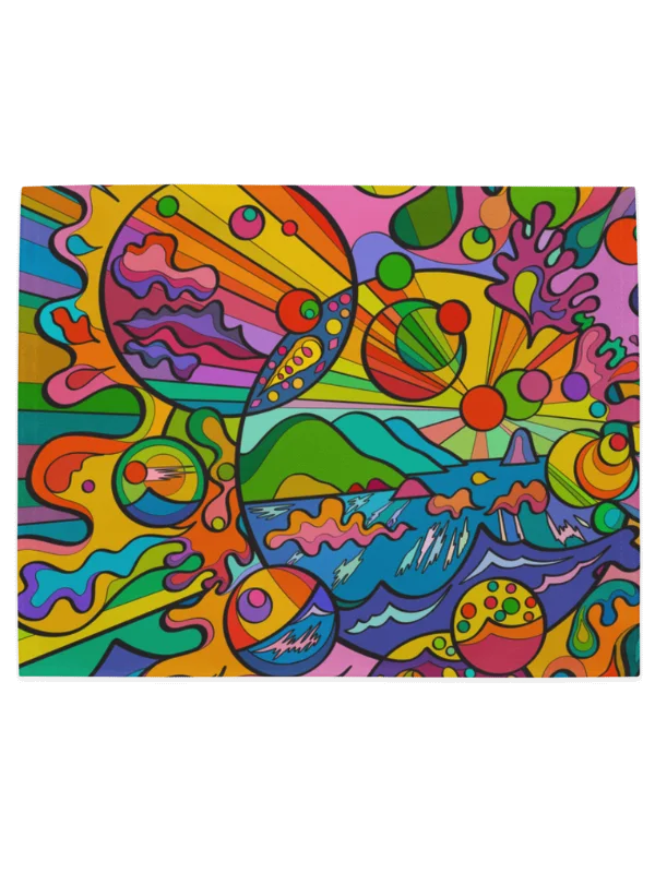 Vibrant Swirls Placemat Set – Colorful Marine Life product image (6)