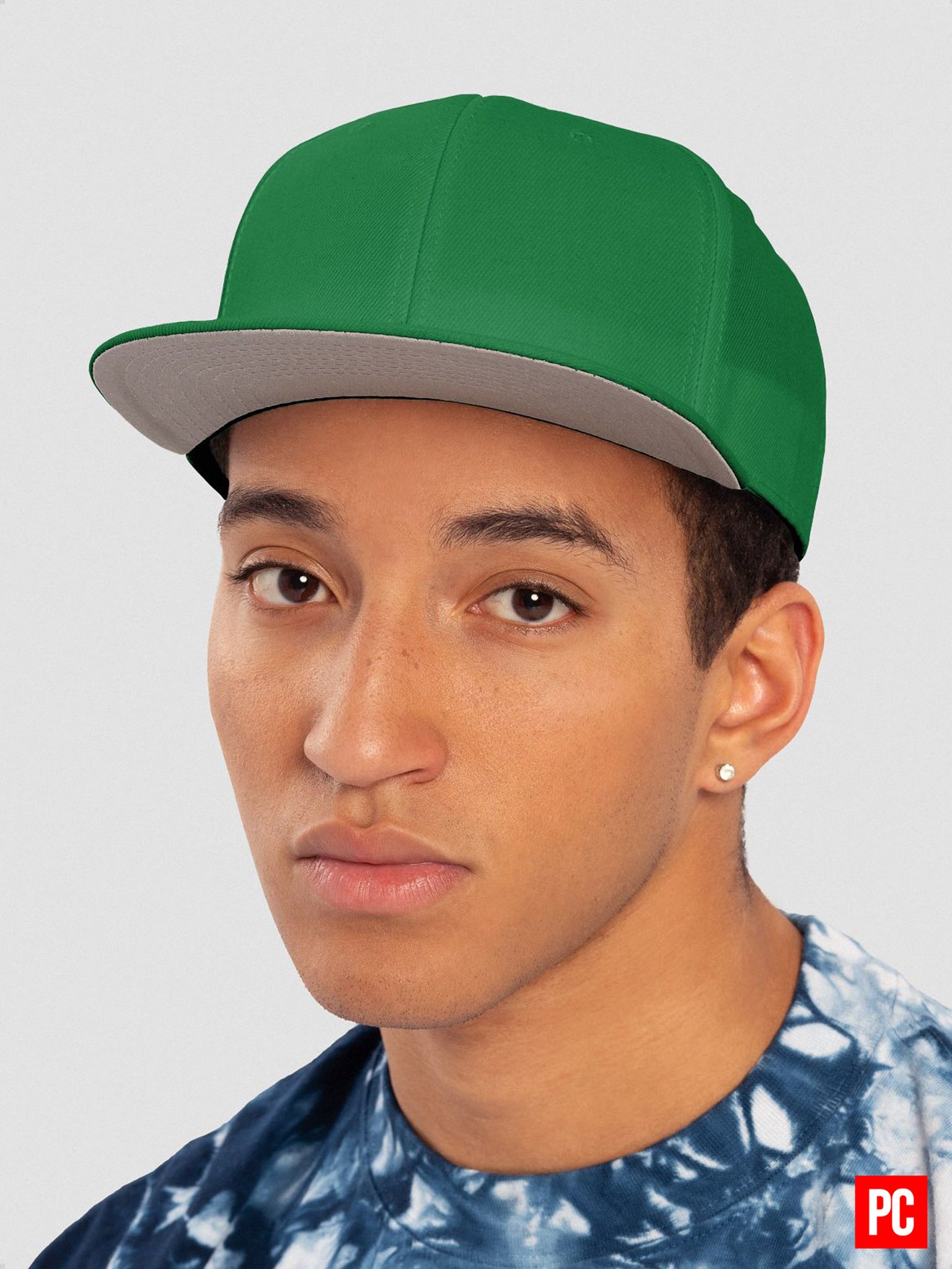 Plain Color Irish Green Wool Blend Snapback Cap product image (2)