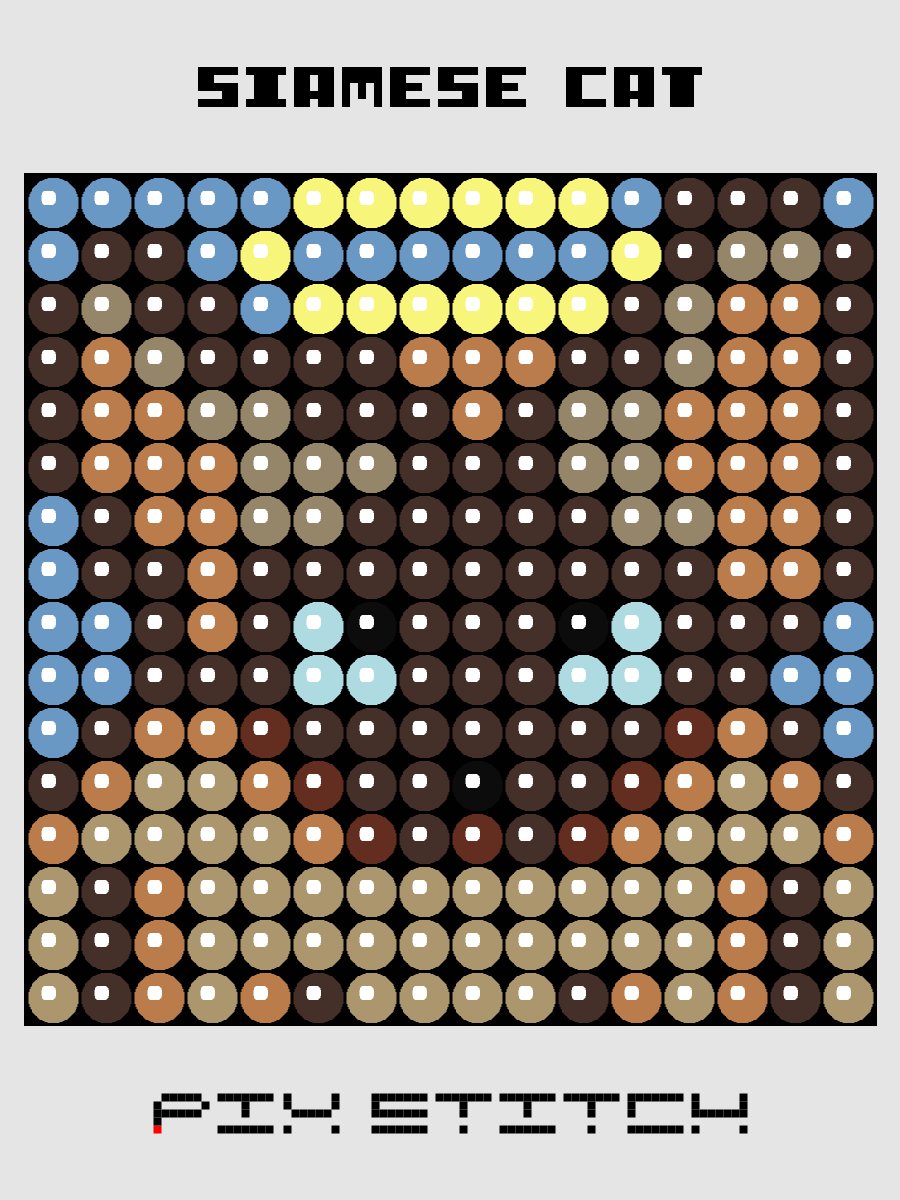 Siamese Cat Pixel Art product image (1)