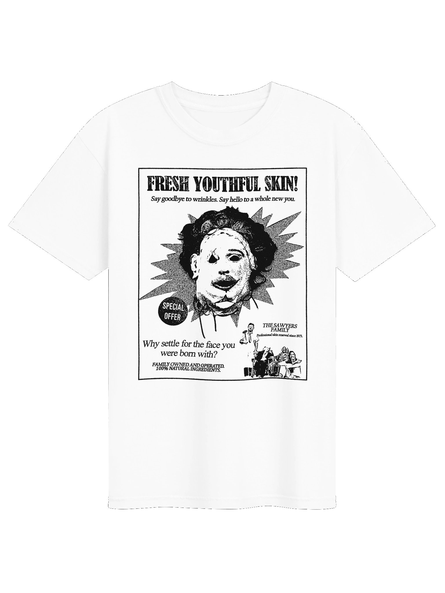 SKINCARE / LEATHERFACE T-SHIRT product image (1)