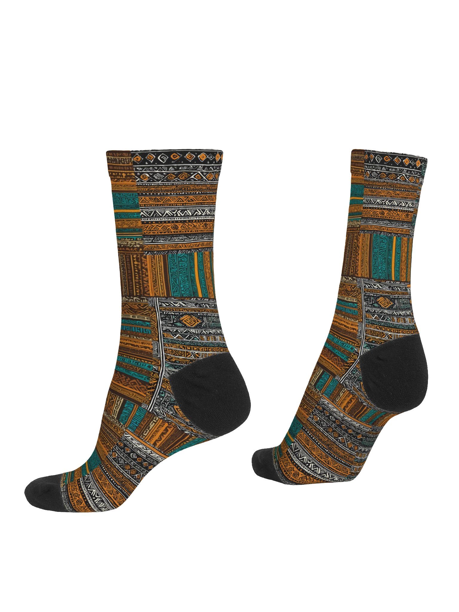 Tribal Ambassador Pattern - CaribbeanApples | Premium Sustainable Crew Socks product image (2)