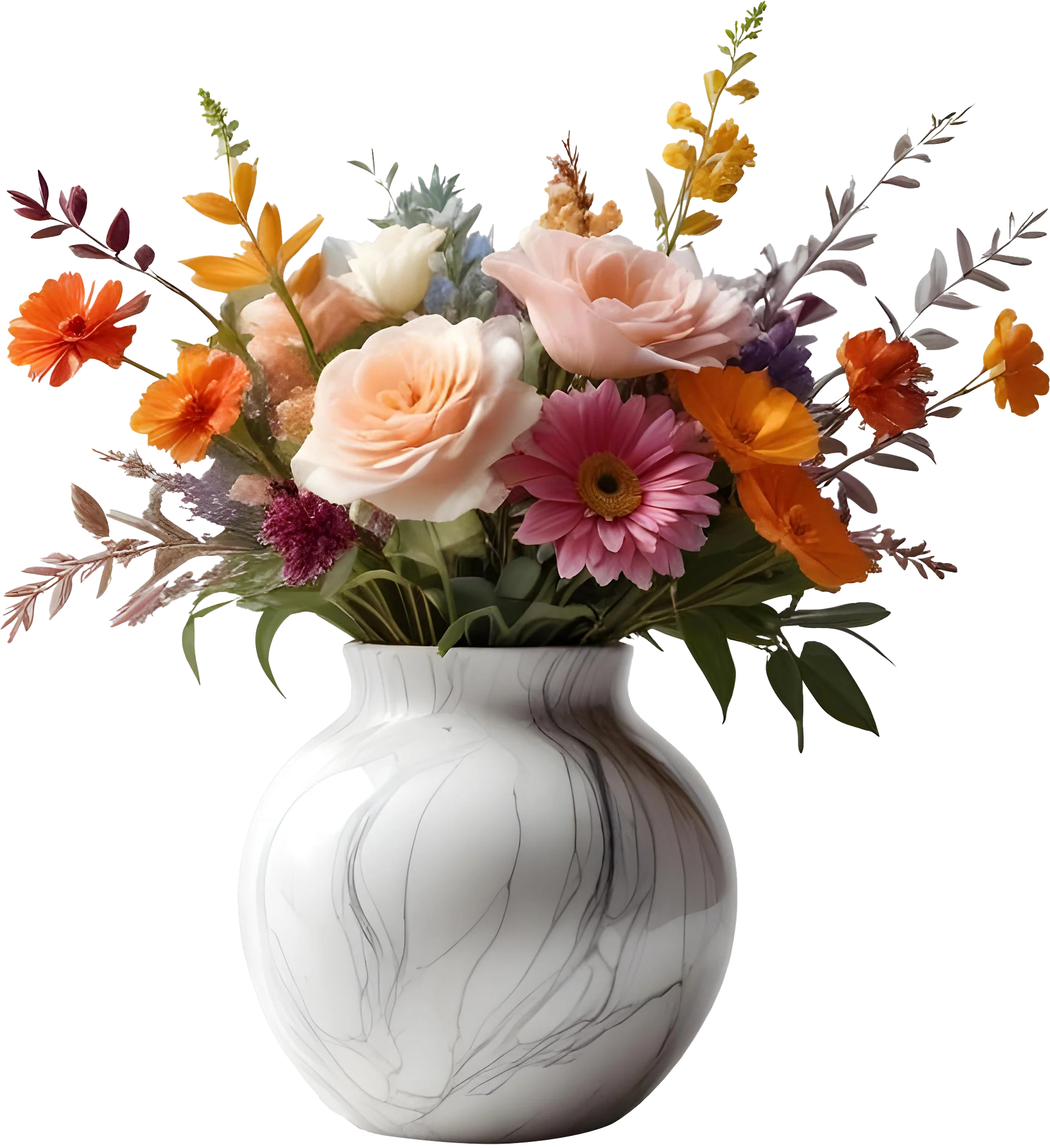 Marble Eternal – Bouquet Grace Vase PNG product image (1)