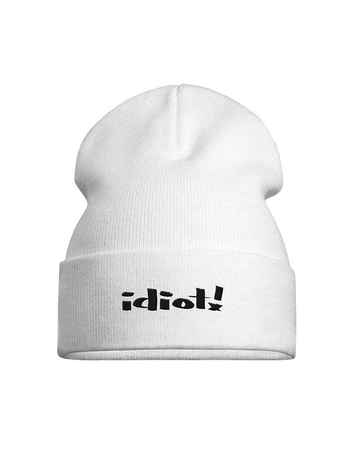 Idiot! Bold Beanie (light mode) product image (1)