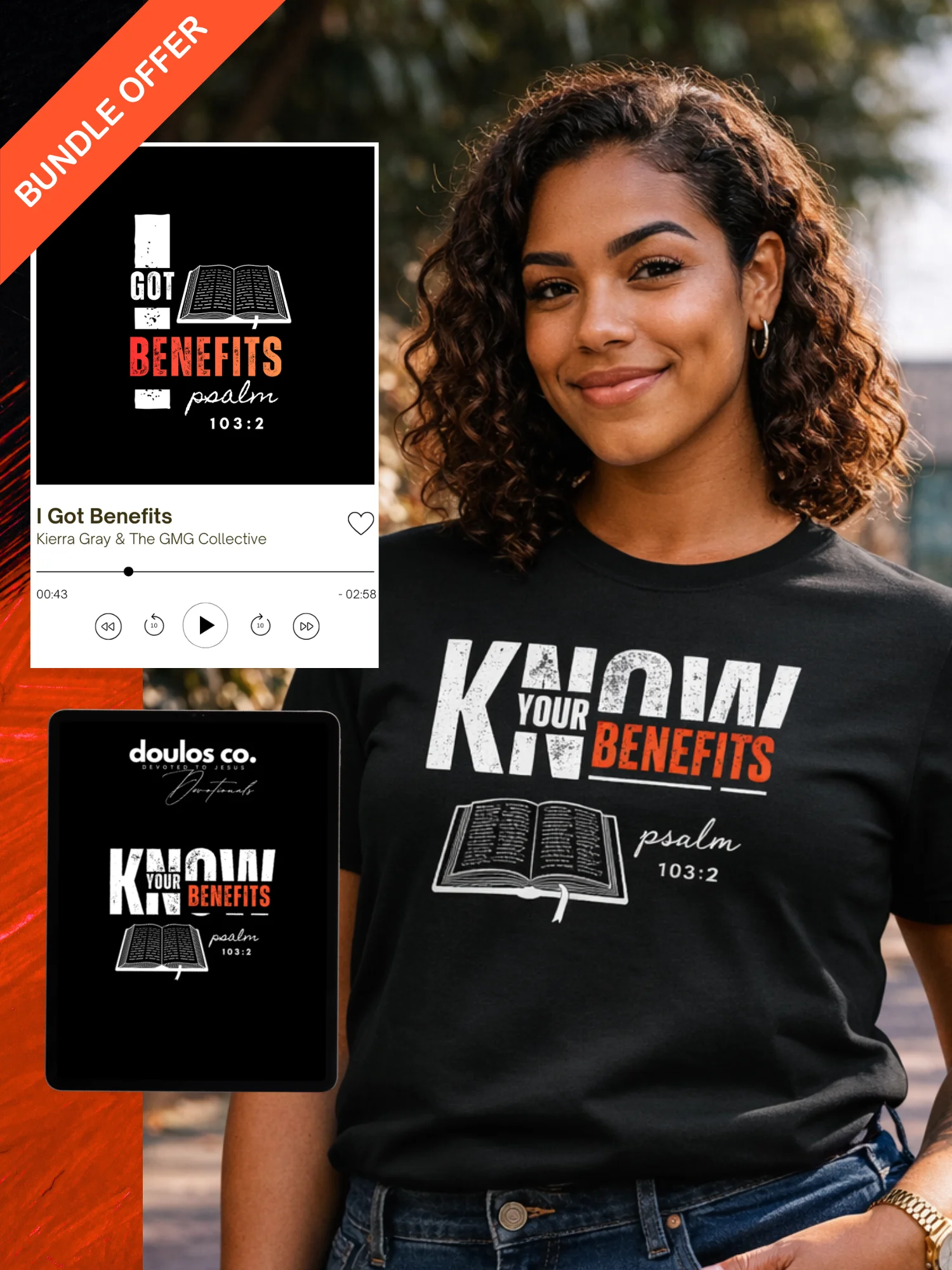 Benefits Bundle - Know Your Benefits T-Shirt, Song, & Devotional product image (1)