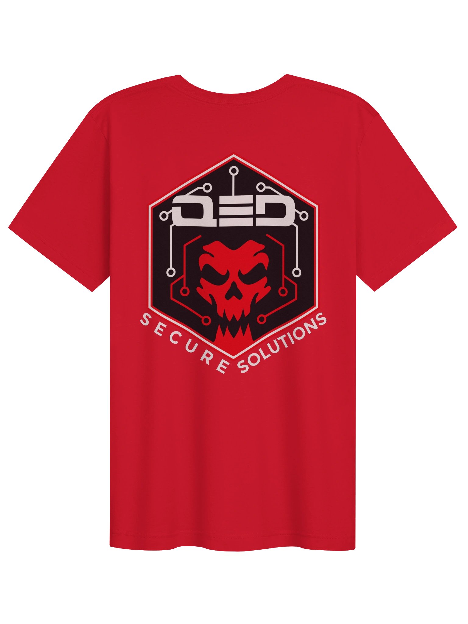 QED Red Shirt Small Logo Front w/ Large Skull Logo on Back product image (2)