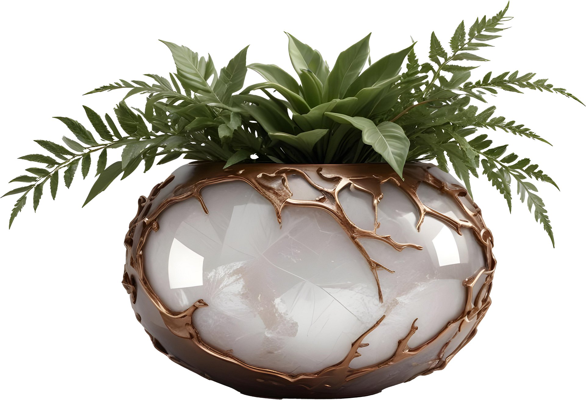 Organic Glamour – Luxury Quartz and Copper Pot PNG product image (1)