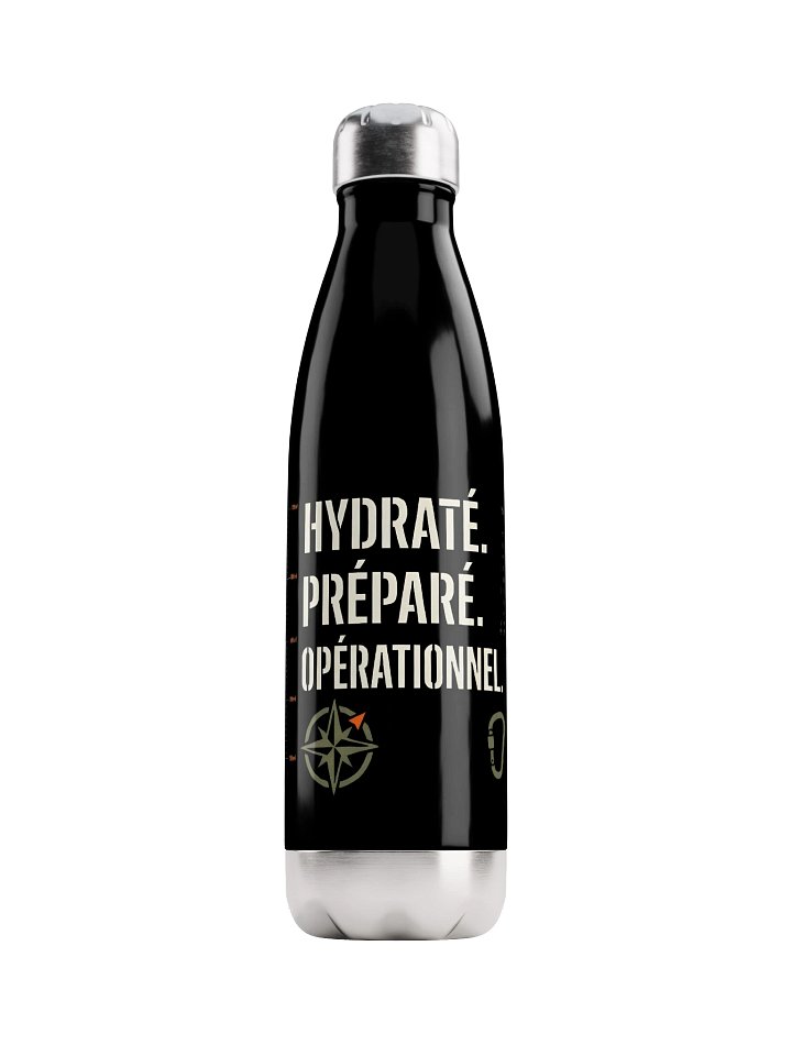 Gourde Isotherme "Hydraté. Préparé. Opérationnel." — Éco Décryptage product image (1)