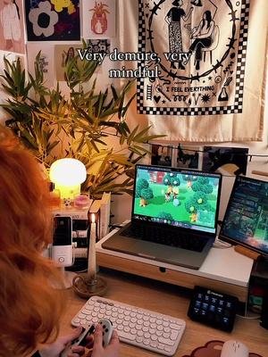 Lately this has been the mood let me tell you, at least I have my hobbies to save me 👀 • • • #cozygaming #cozygames #cozykorner #cozydesksetup #cozyhome #desksetup #deskinspo #introvert #autumnal #deskorganization #deskdecor #animalcrossing #animalcrossingnewhorizons #darkacademia 