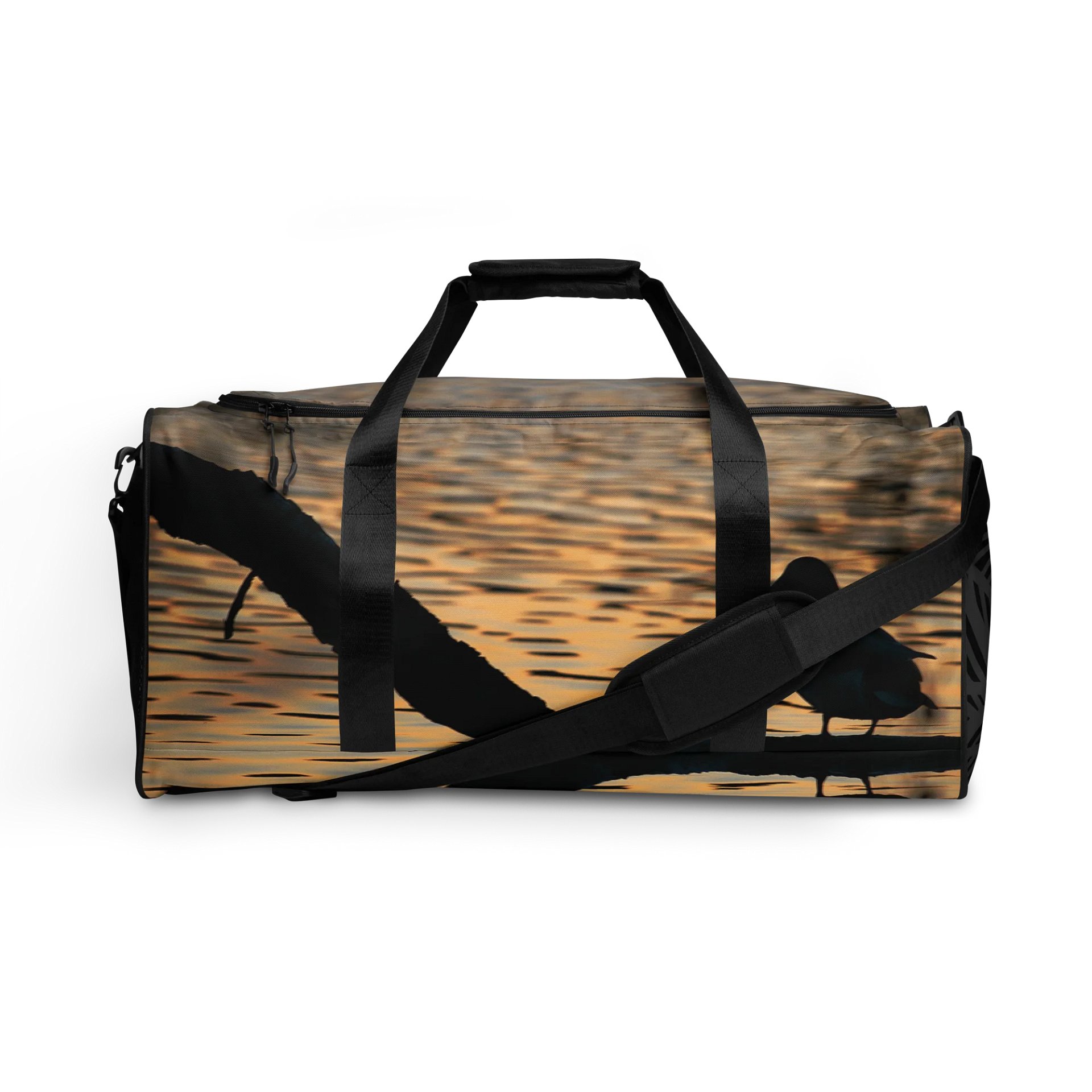 Travel bag - Silhouette of a duck on a branch in the water product image (2)